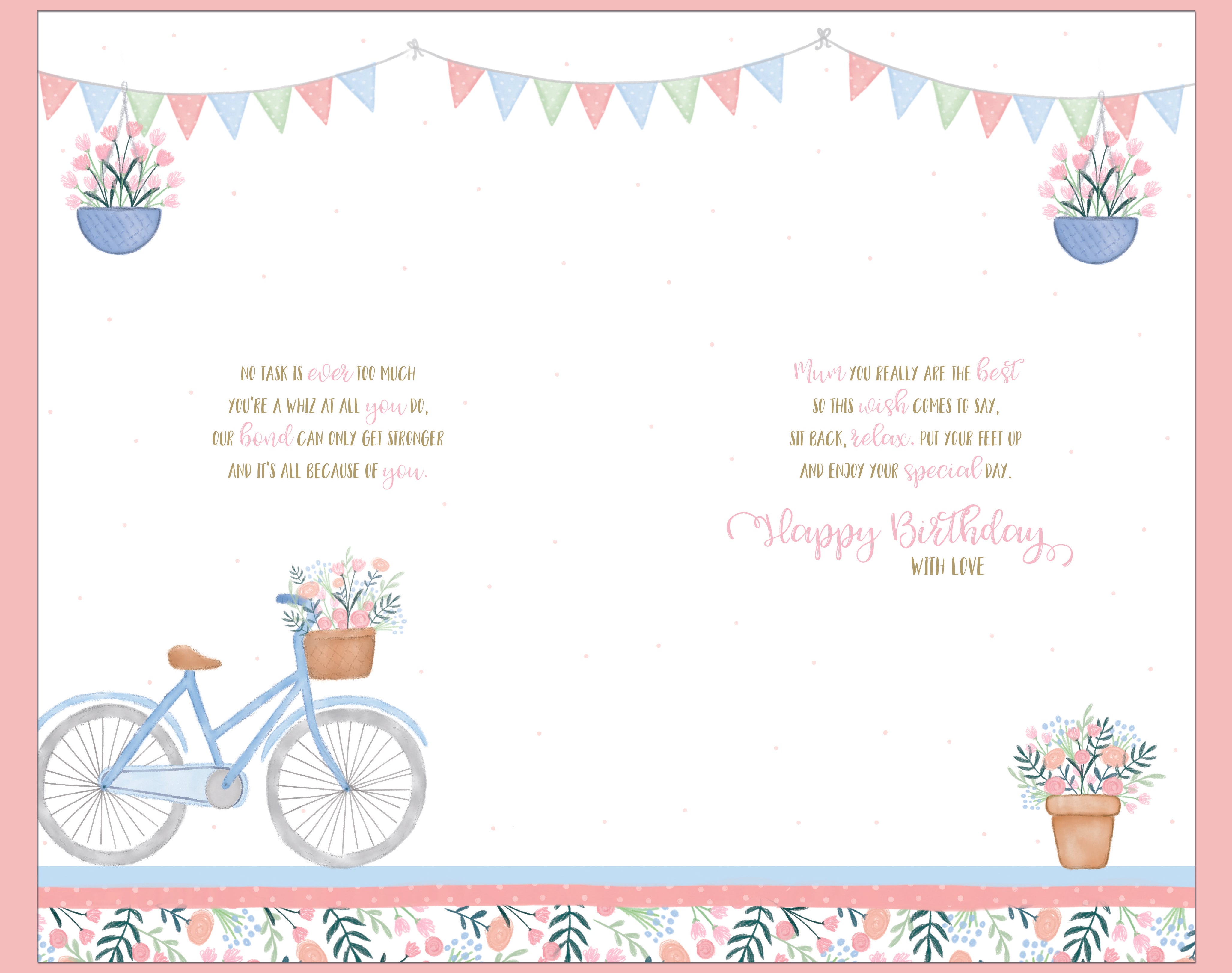 Mum Birthday Card - Bunting