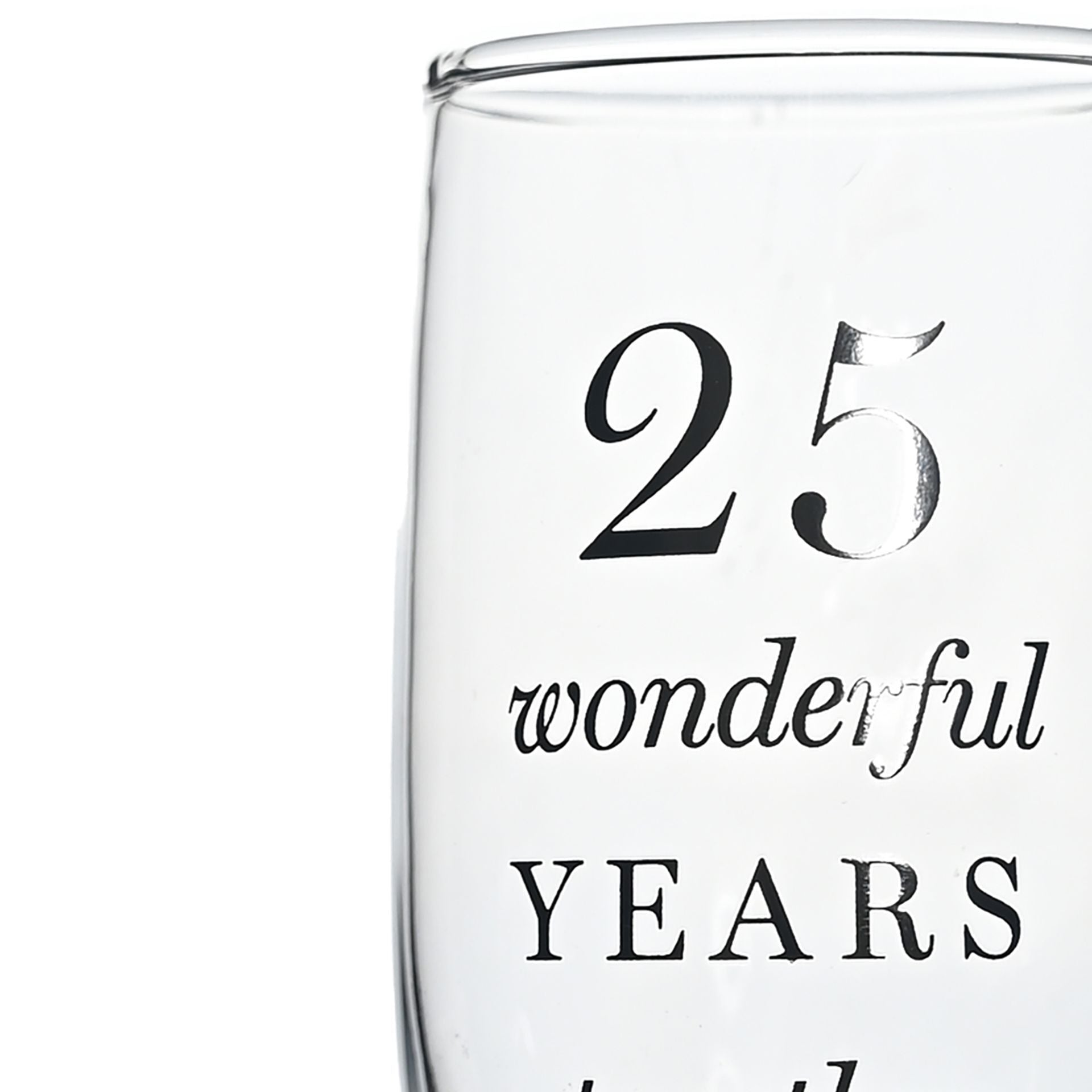 Amore Champagne Flutes Set of 2 - 25th Anniversary