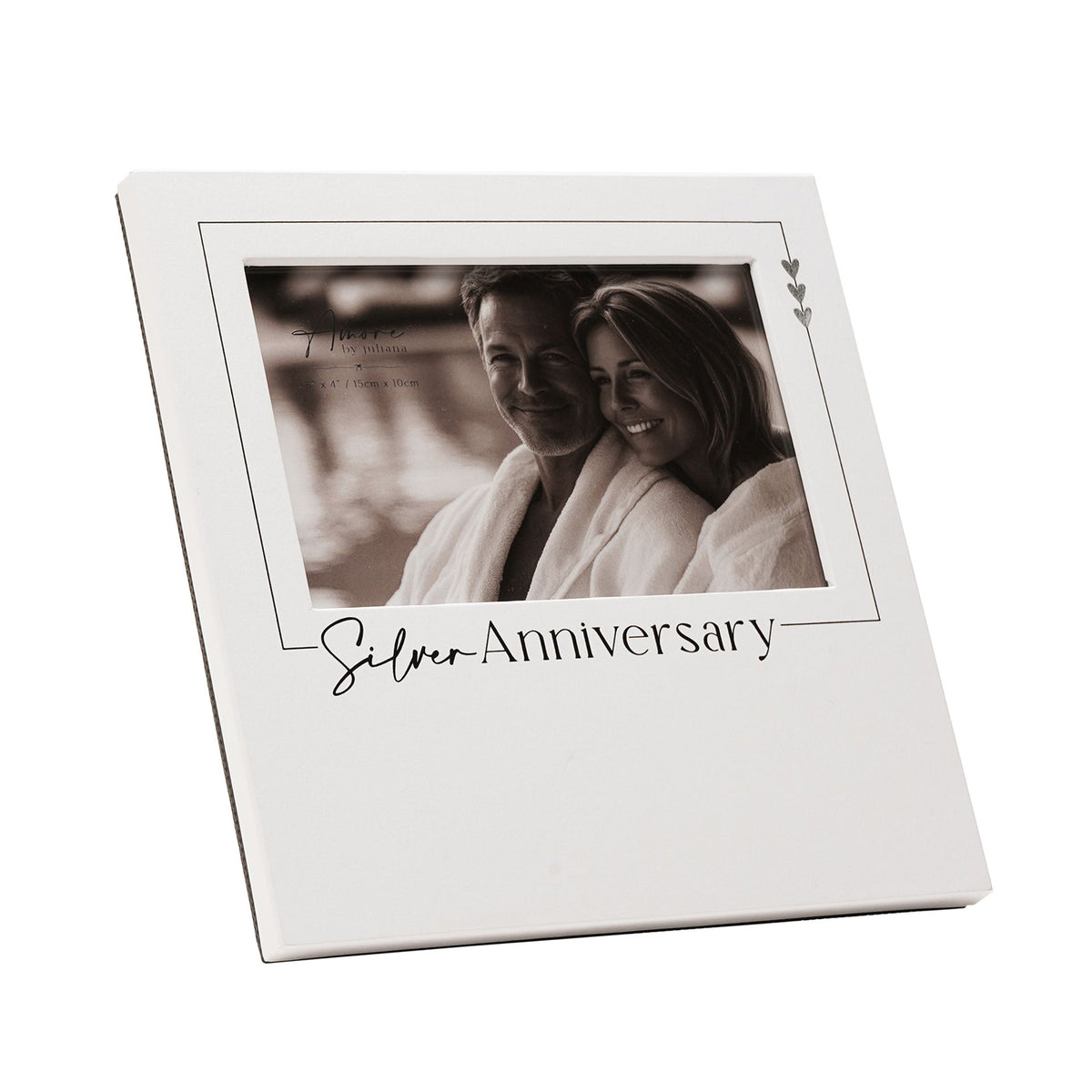 Amore Photo Frame 'Silver Anniversary' - 6" x 4"
