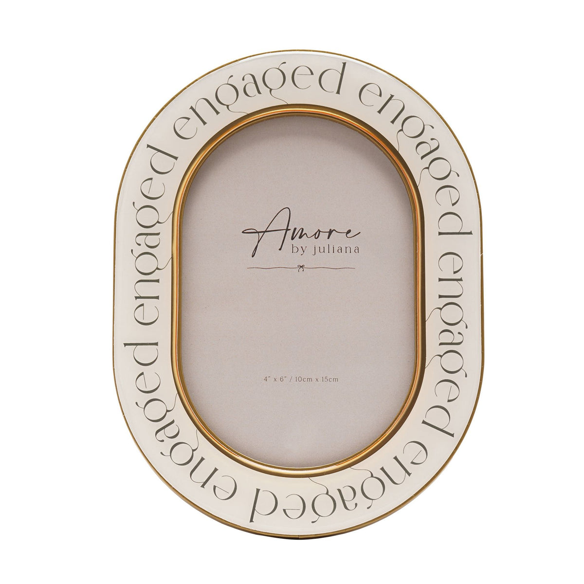 Amore Words Photo Frame 'Engaged' - 4" x 6"