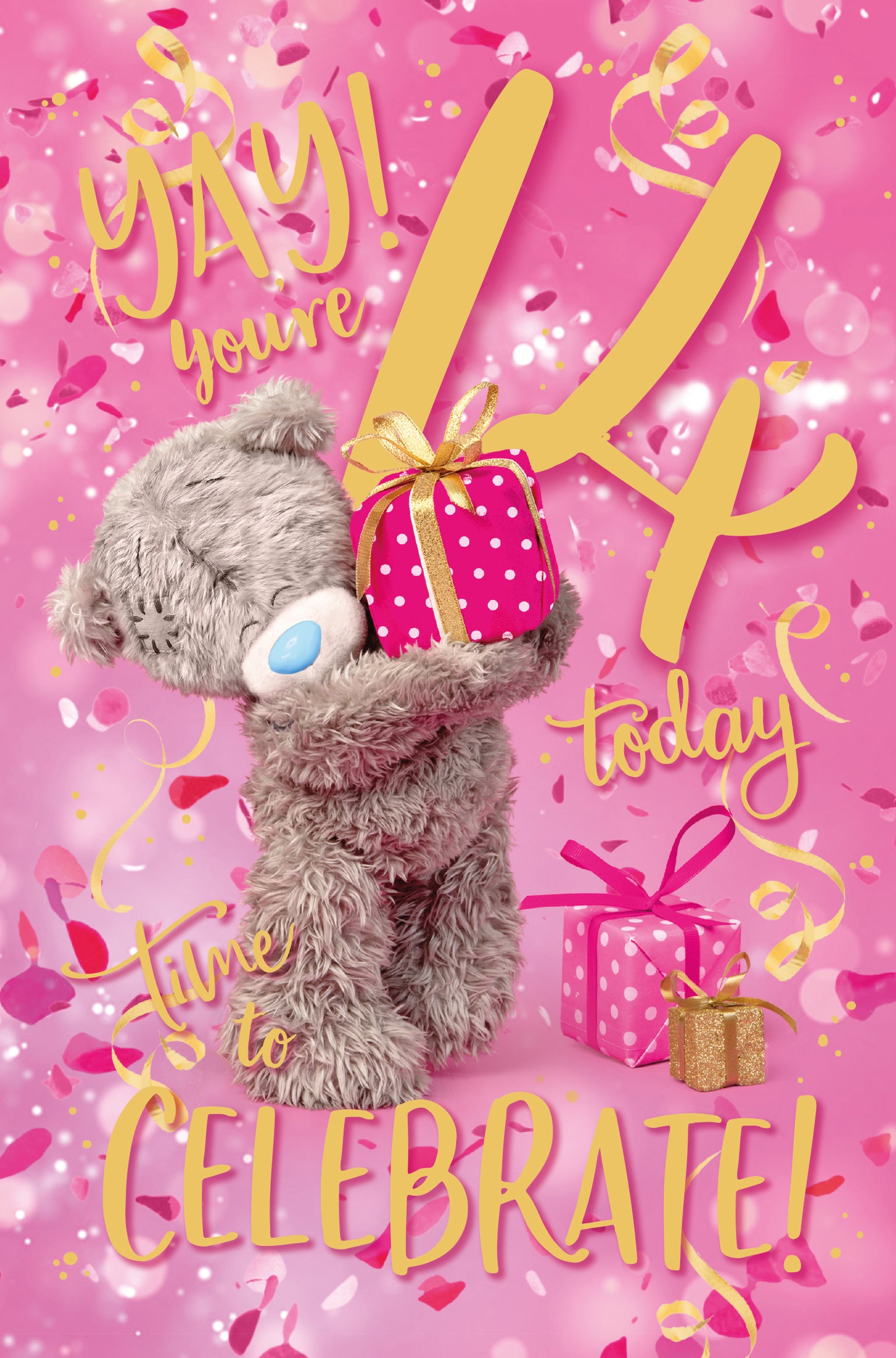 14th Birthday Bear And Pink Spotty Gift - Me to You