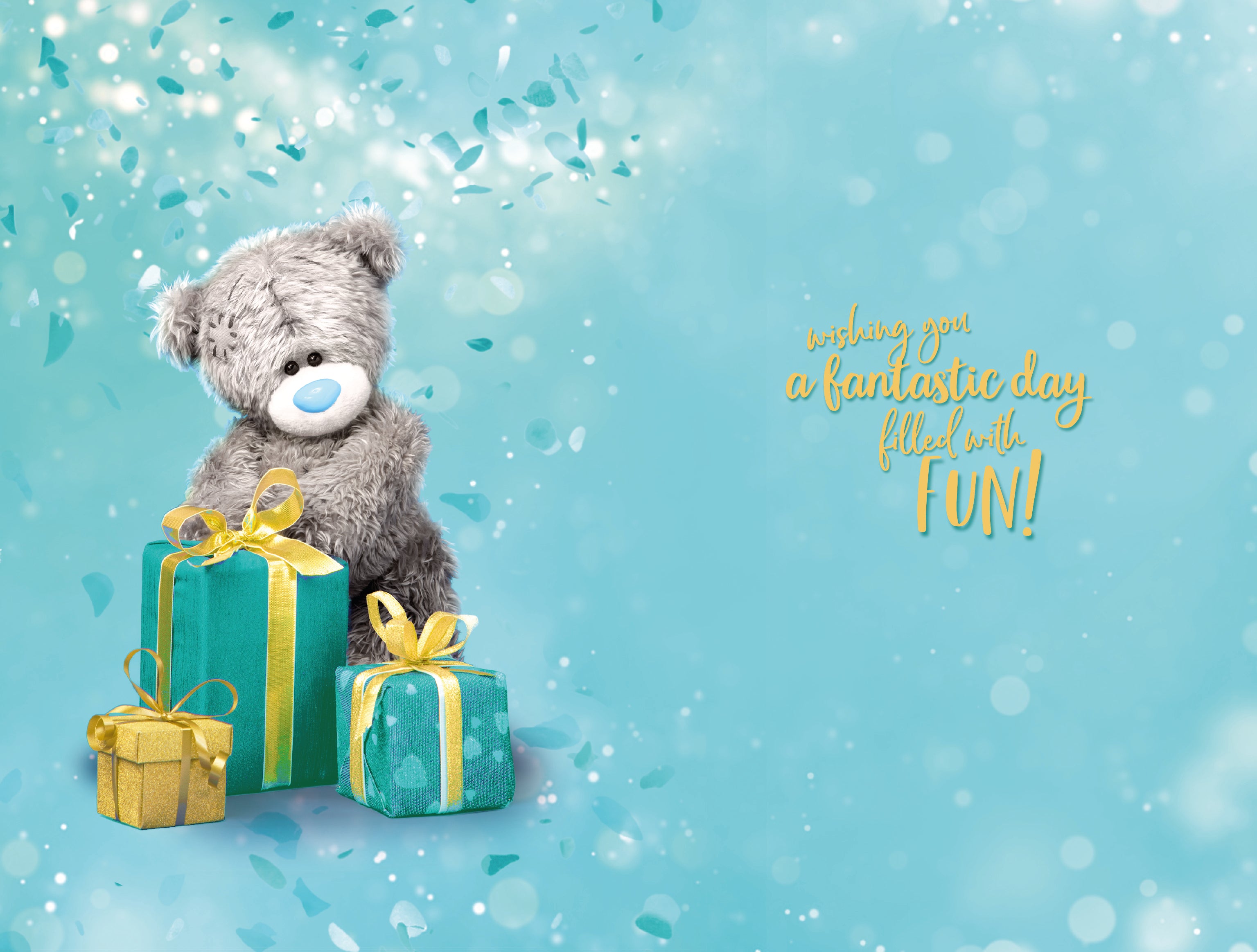 15th Birthday Bear And Gold ribboned Gift - Me To You