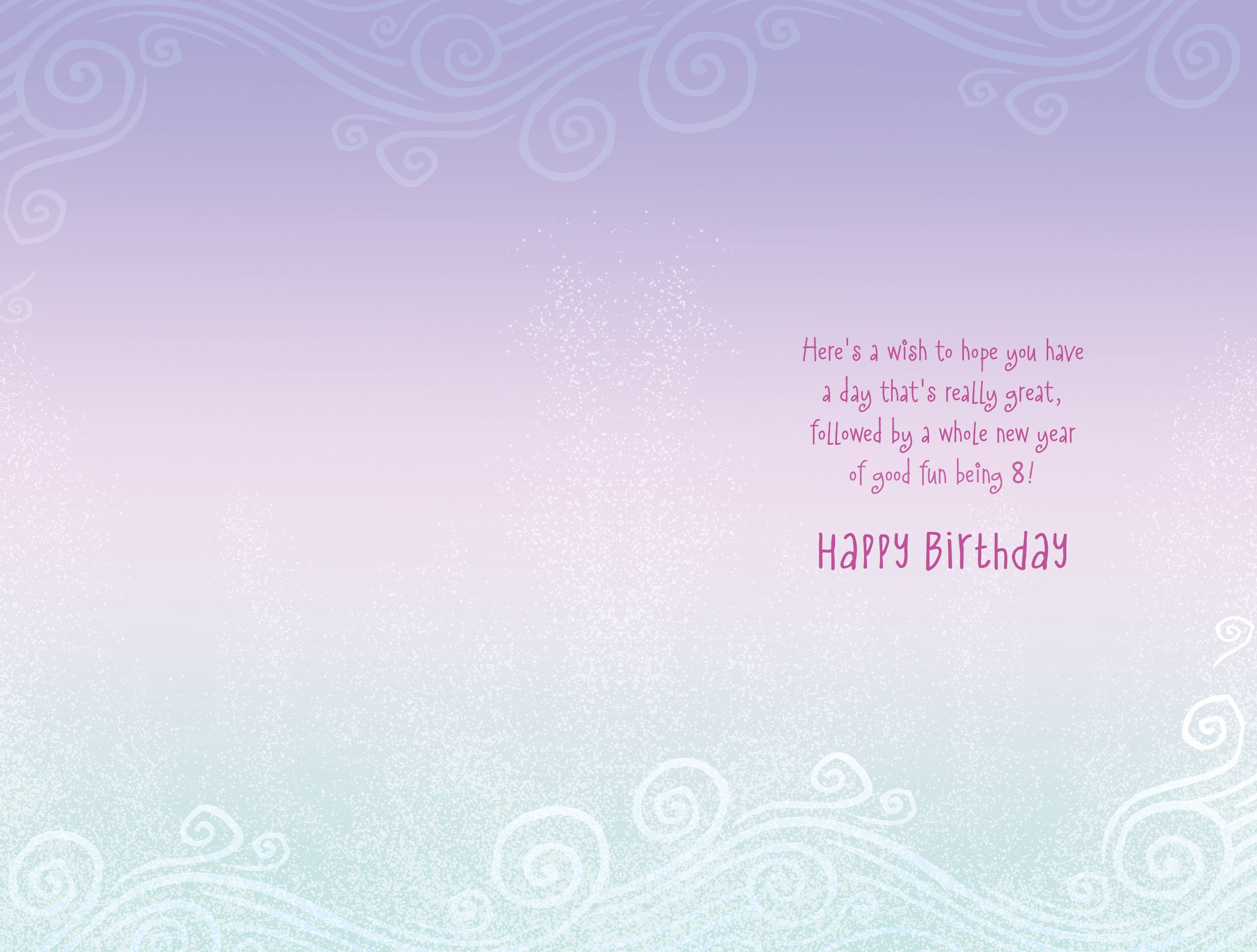 8th Birthday Girl Card - Seahorse