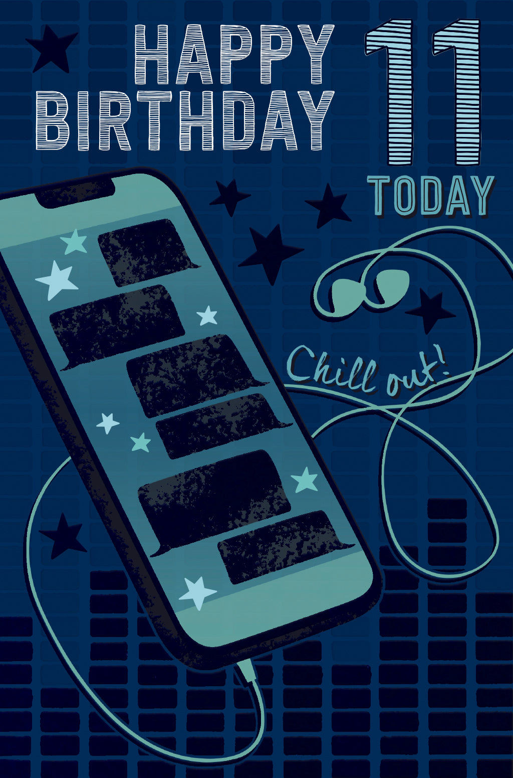 11th Birthday Boy Card - Mobile Phone