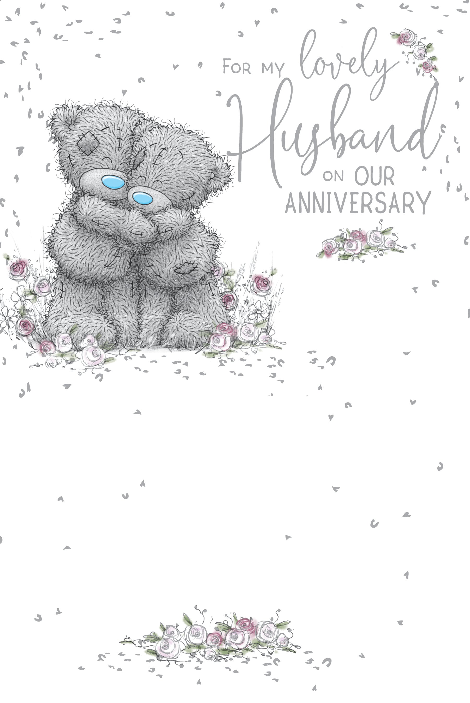 Husband Anniversary Card - Bears Hugging