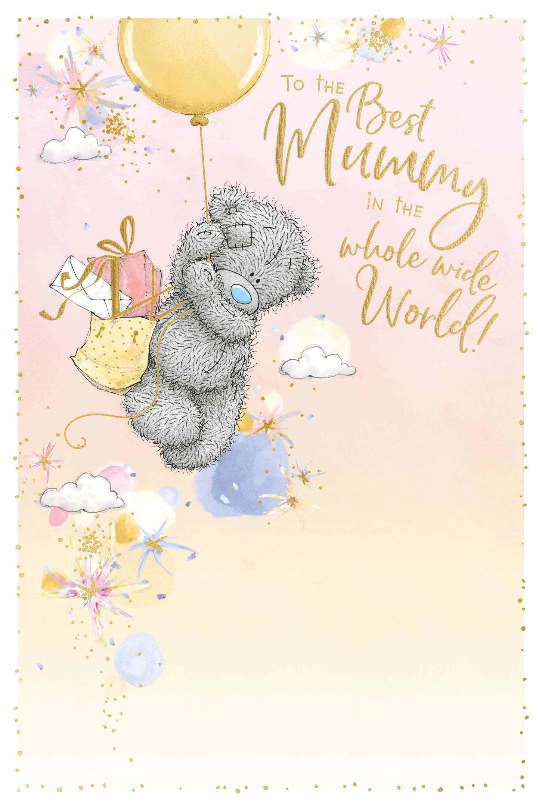 Best Mummyin The Birthday Card - Bear Floating With Balloon