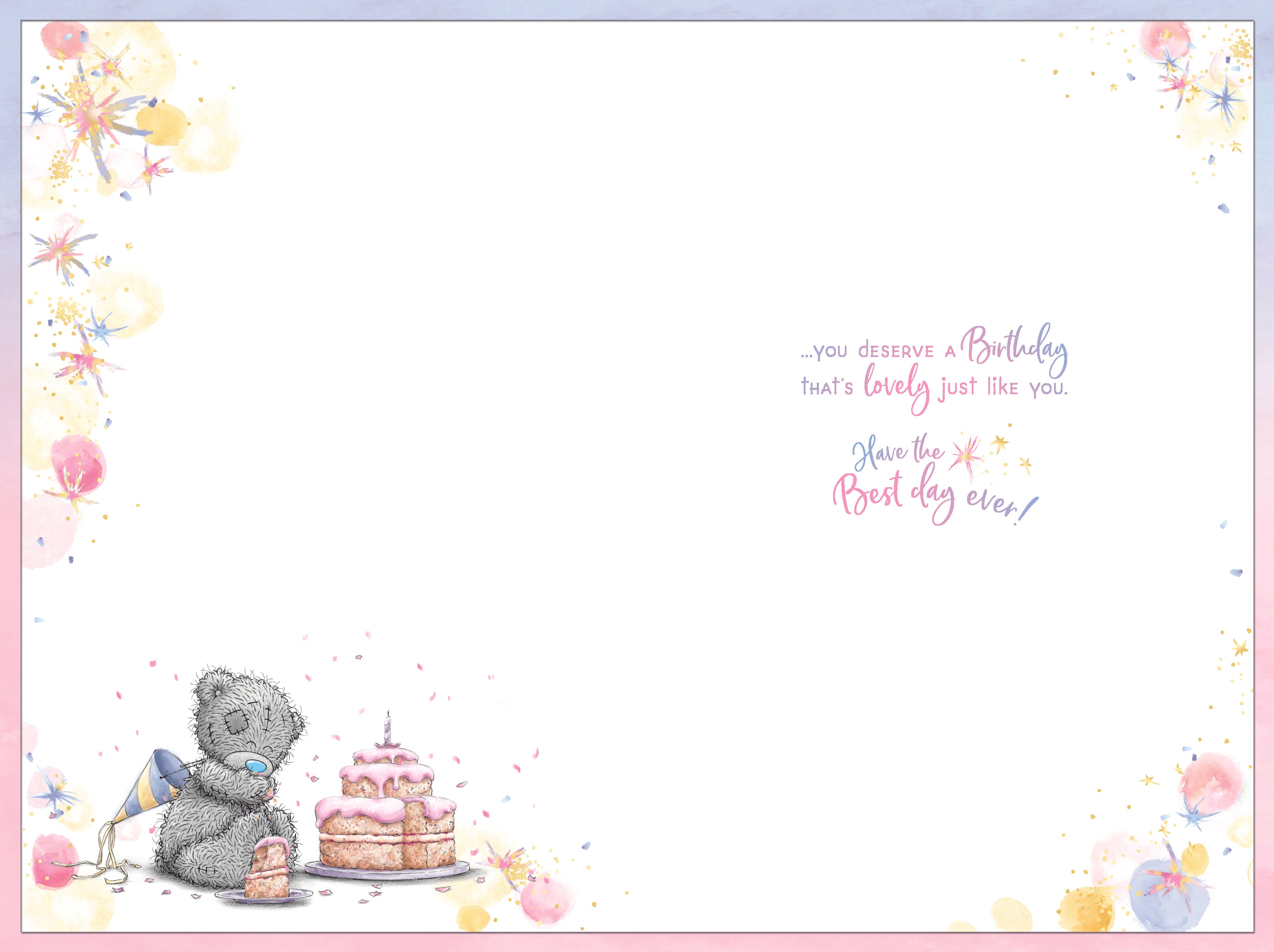 Daughter it's Your Birthday Card - Bear with Cake Storyboard