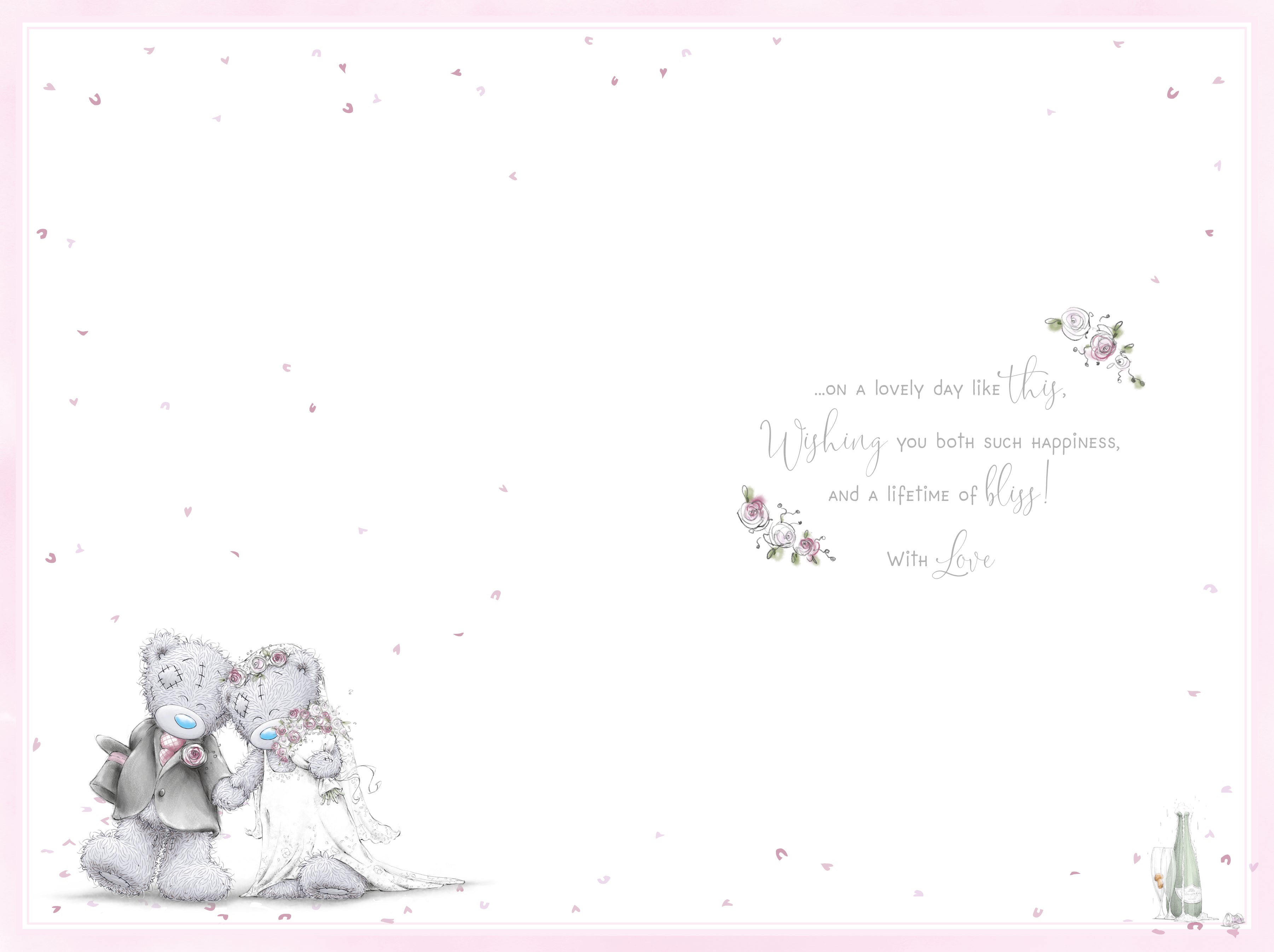 Wedding Day Card - Bear Bride And Groom