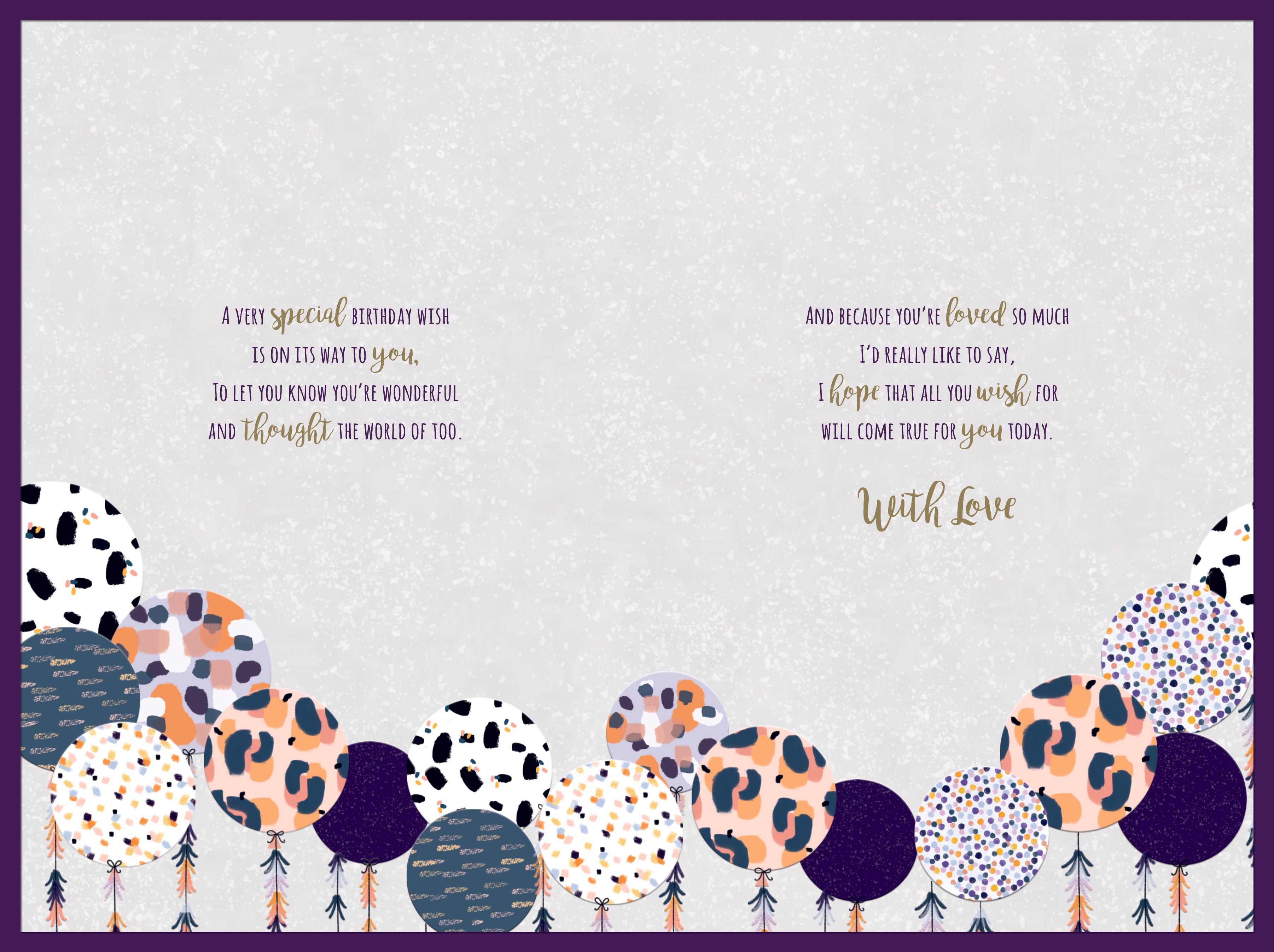 Granddaughter Birthday Card - Balloons