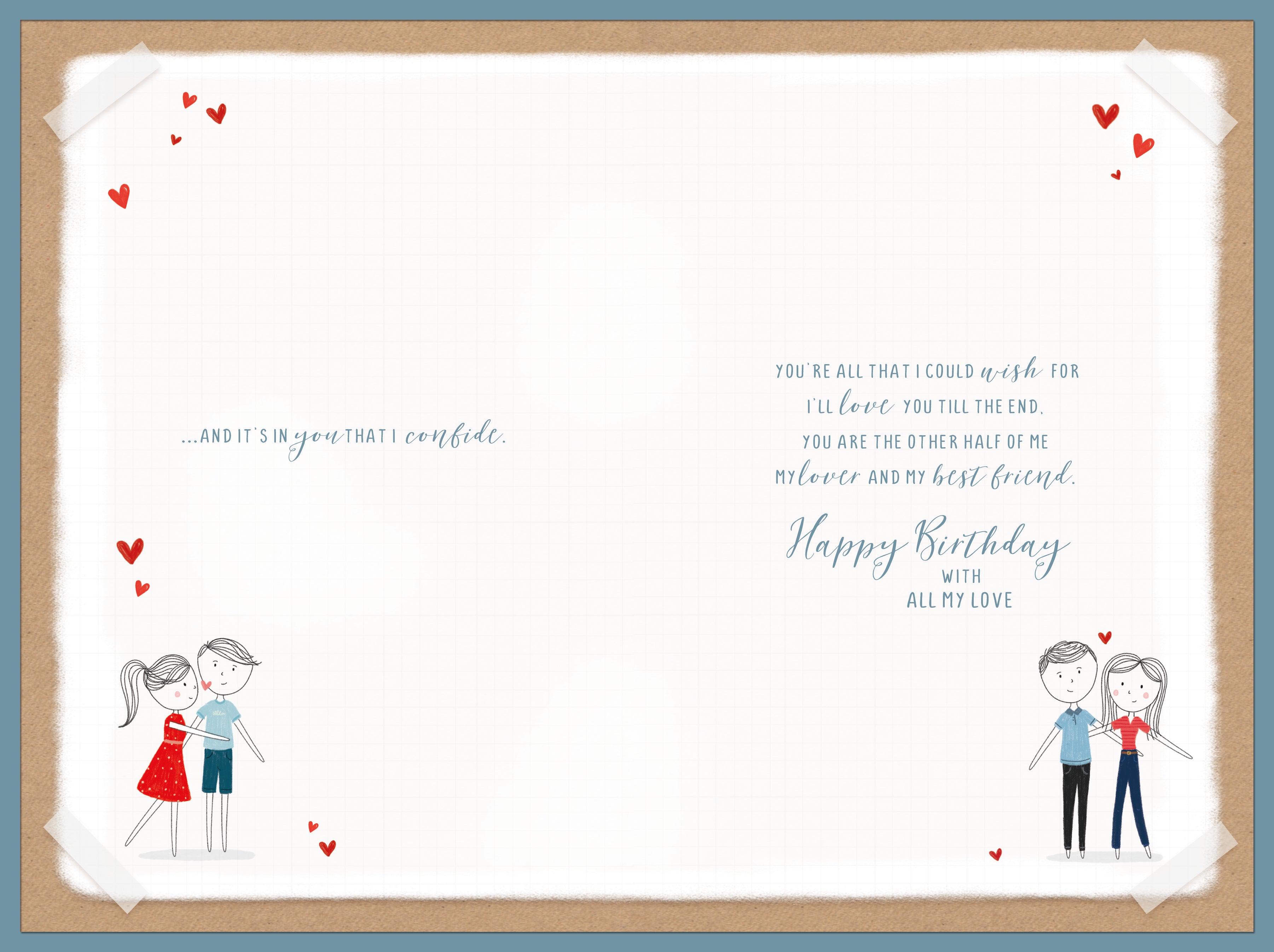 Husband Birthday Card - Storybook Stick People