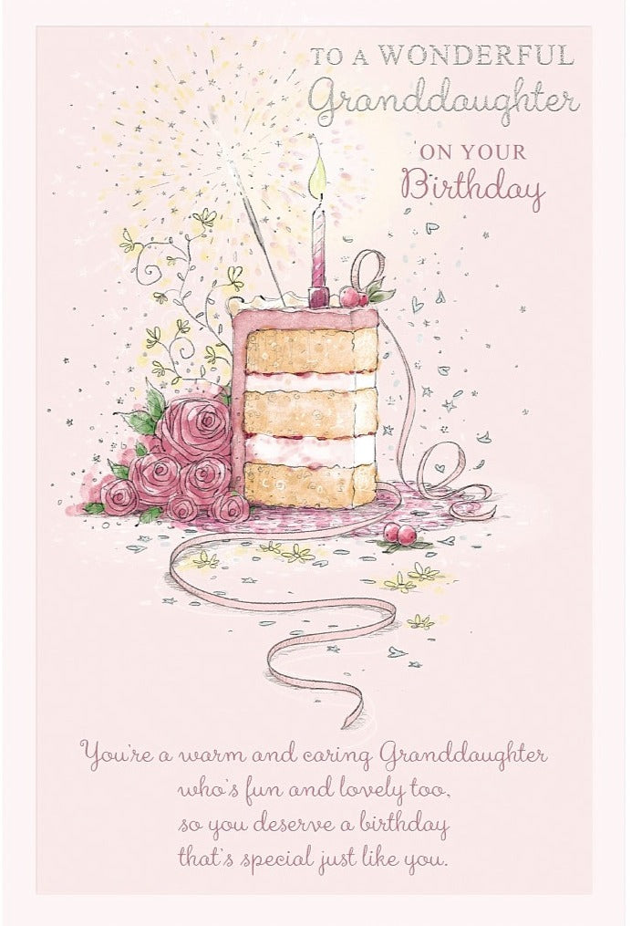Granddaughter Birthday Card - Cake