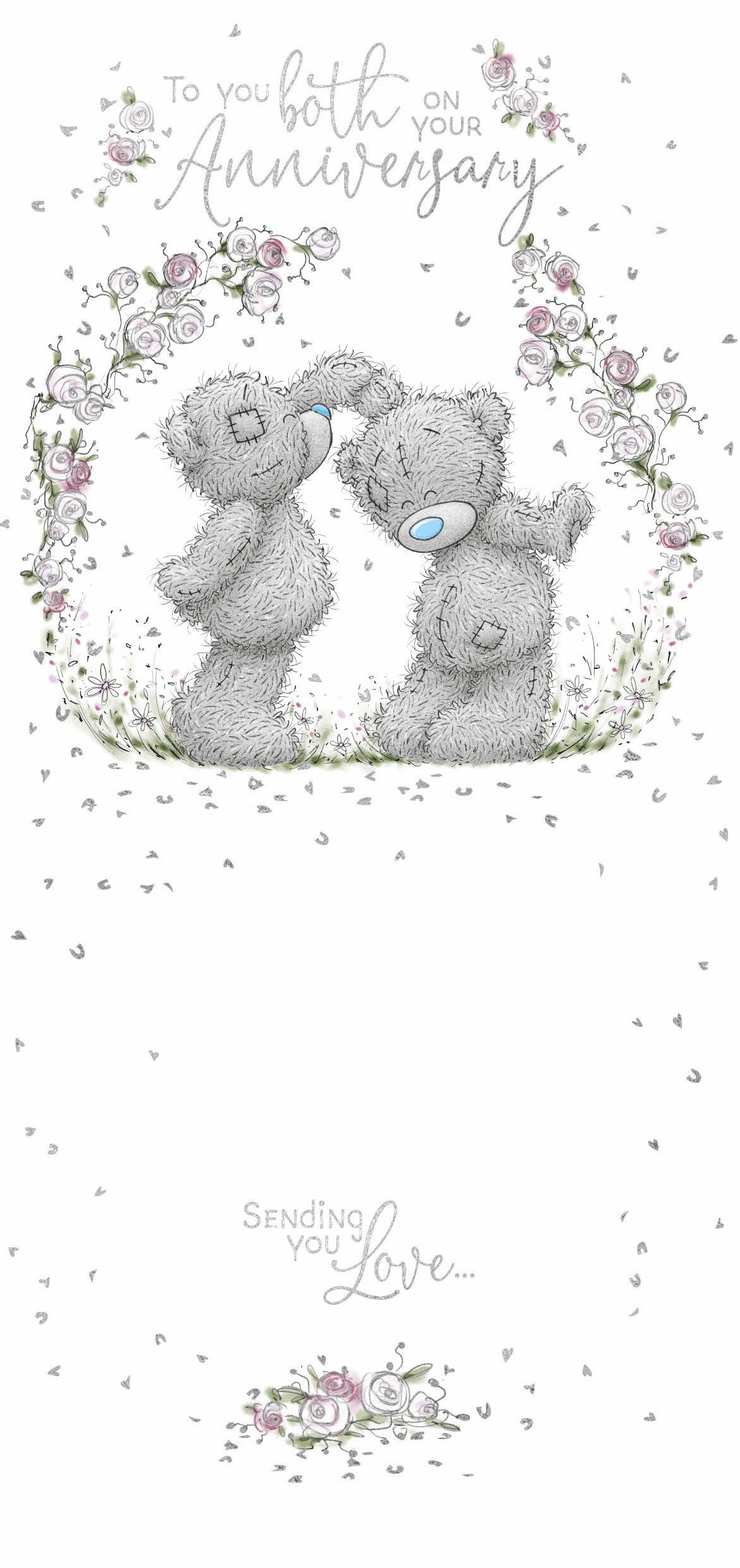 To You Both On Your Anniversary Card - Bears Dancing