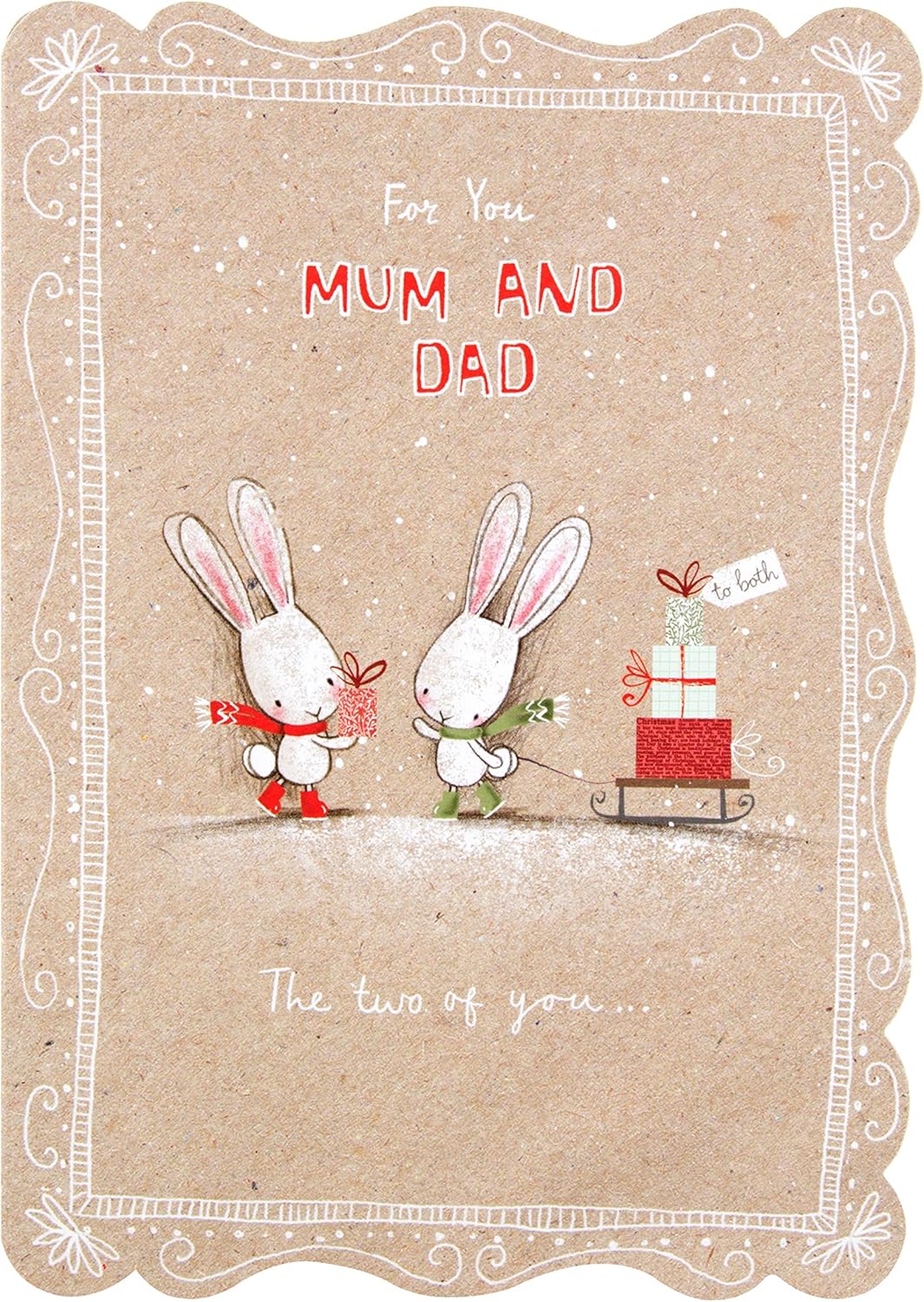 Hallmark Mum & Dad Christmas Card 'Two of You' - Medium