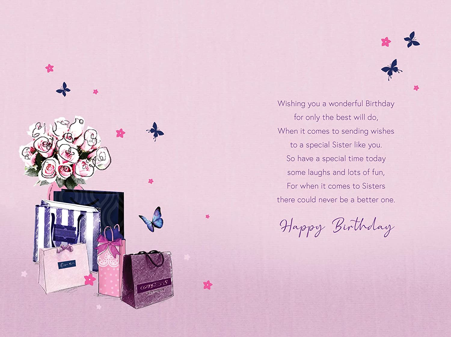 Sister Birthday Card - Presents Galore