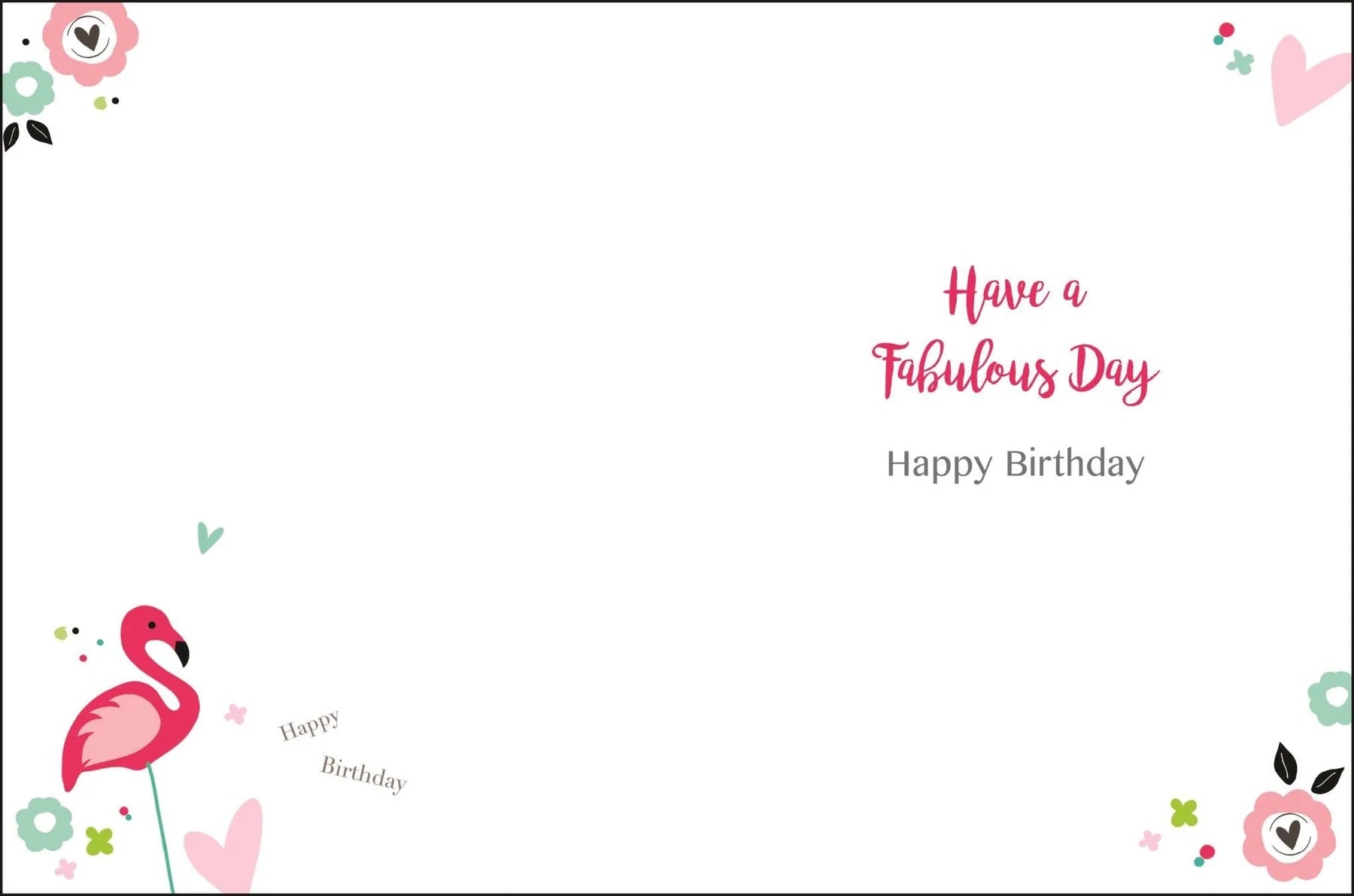 Birthday Wishes Flamingo Card
