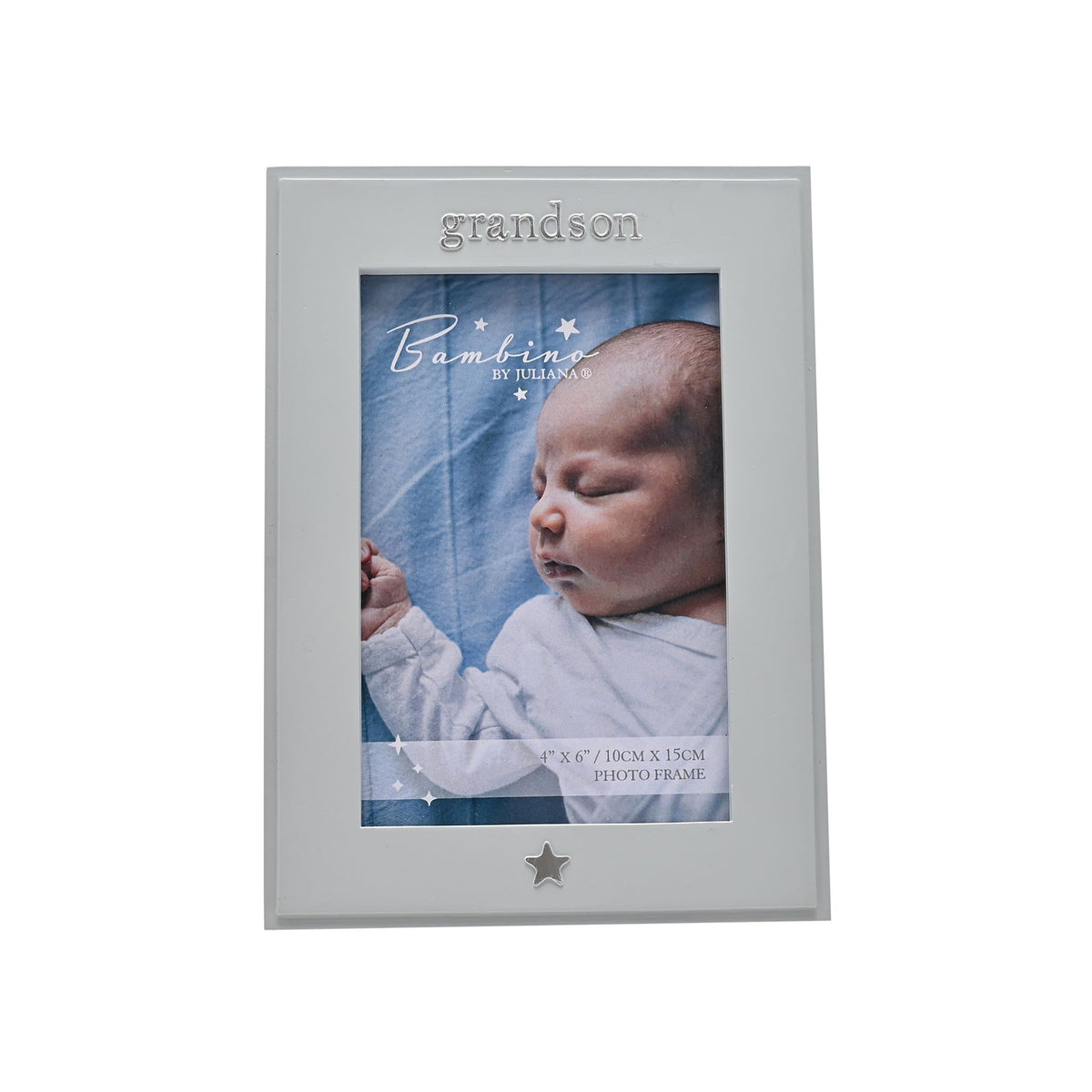 Bambino Grandson Resin Photo Frame Blue 4" x 6"
