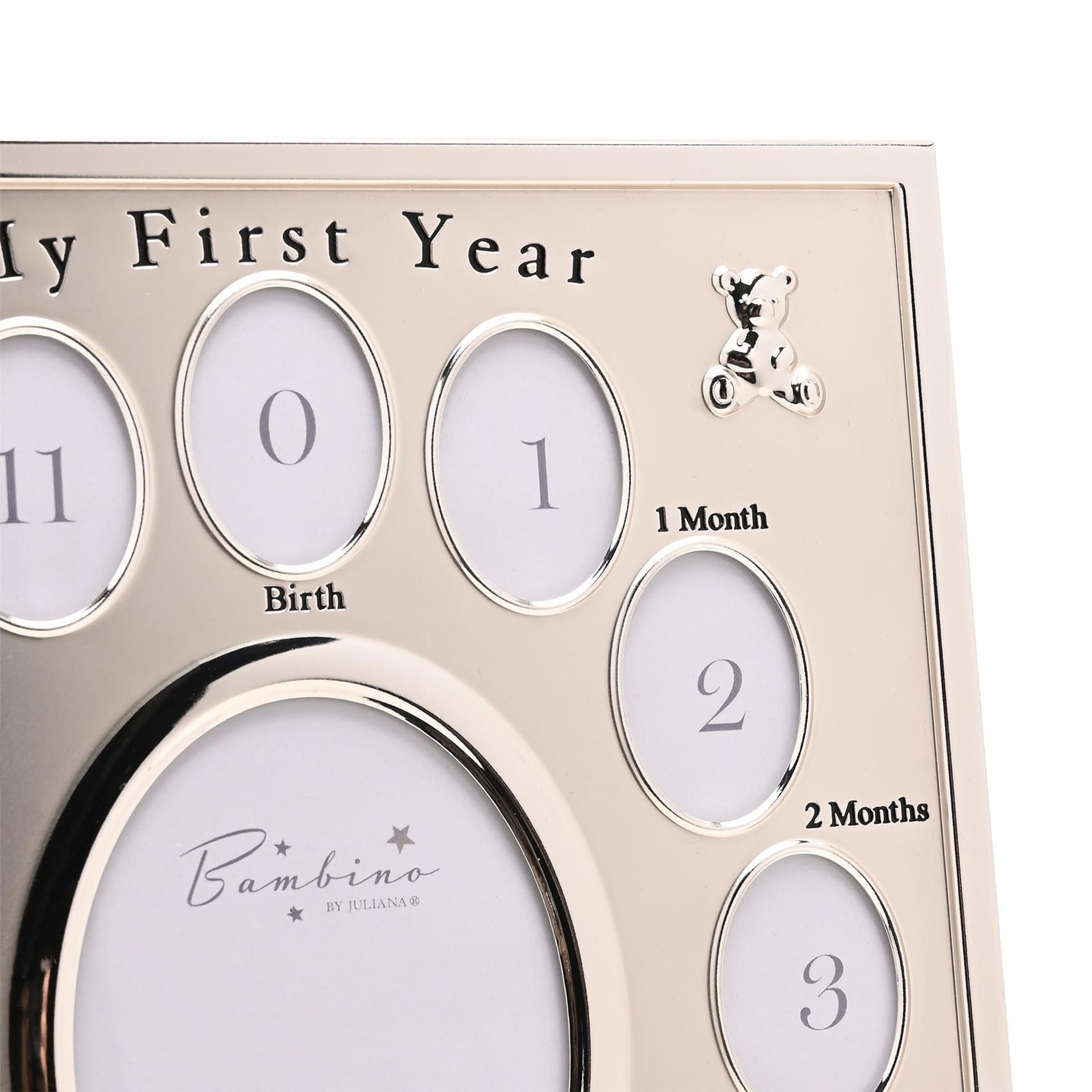 Bambino Silver Plated My First Year Frame - 12 Photo's