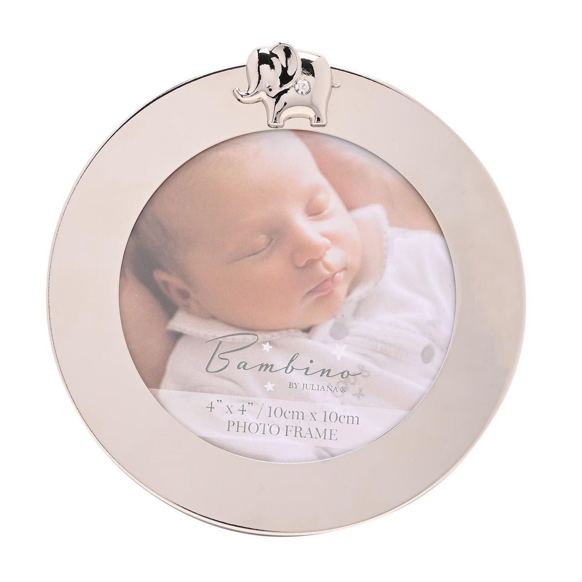 Bambino Round Frame 4" x 4" - Elephant