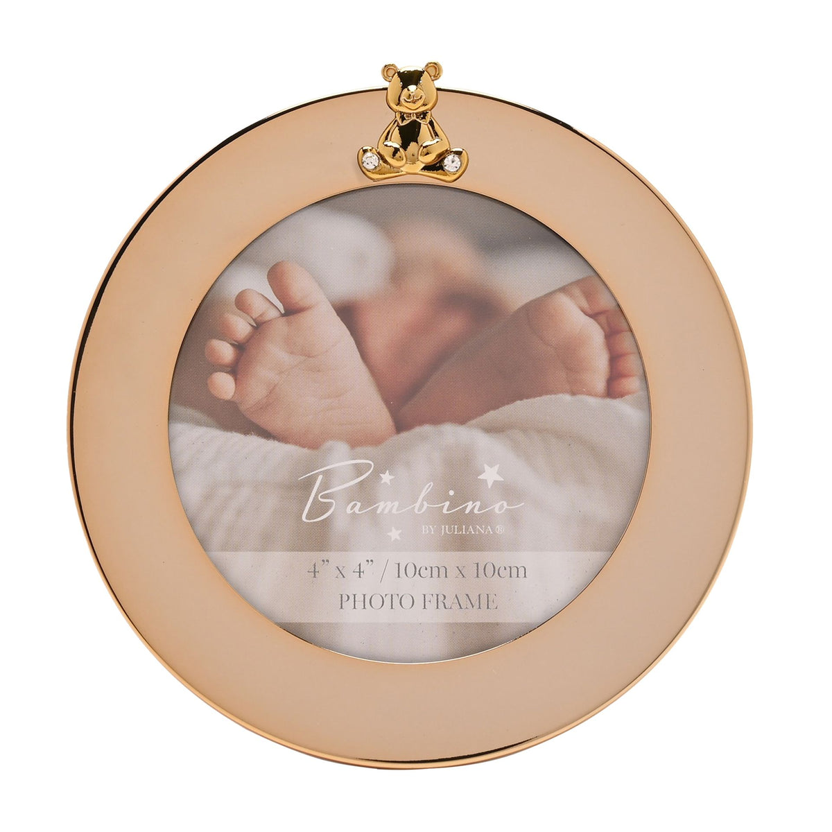 Bambino Round Frame 4" x 4" - Teddy