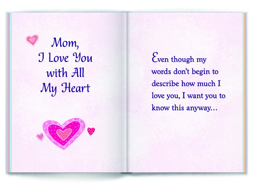 "I Love You, Mom" Little - Keepsake Book