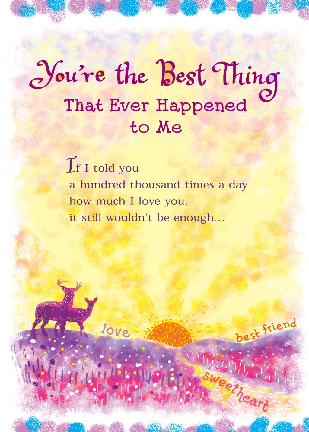 You're The Best Thing Card - Blue Mountain Arts