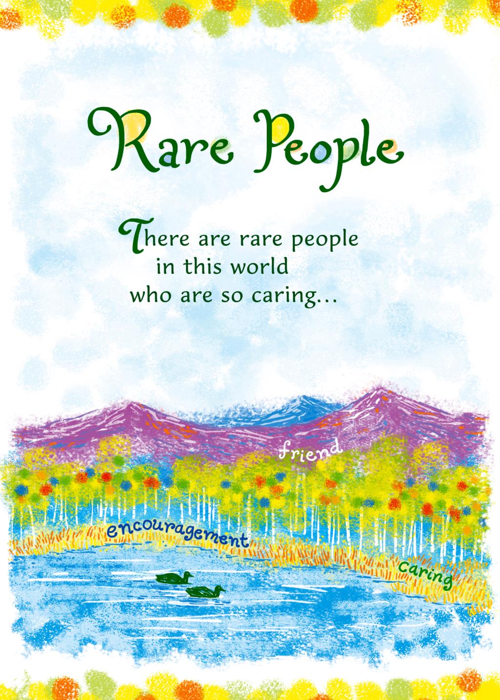 Friend Card - There Are Rare People - Blue Mountain Arts
