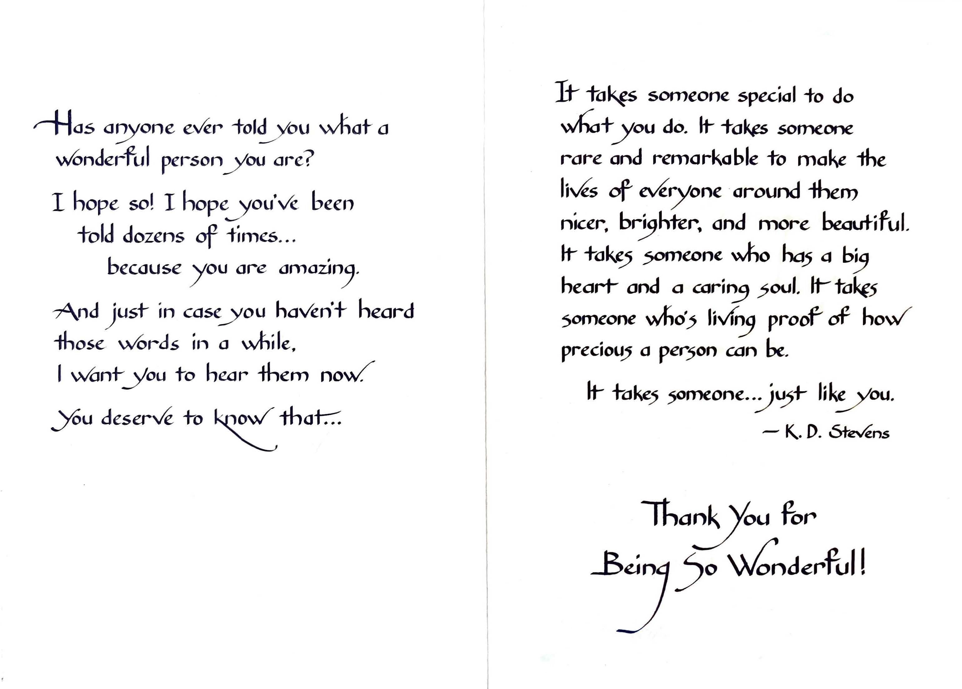 Has Anyone Ever Told You - Thank You Card - Blue Mountain Arts