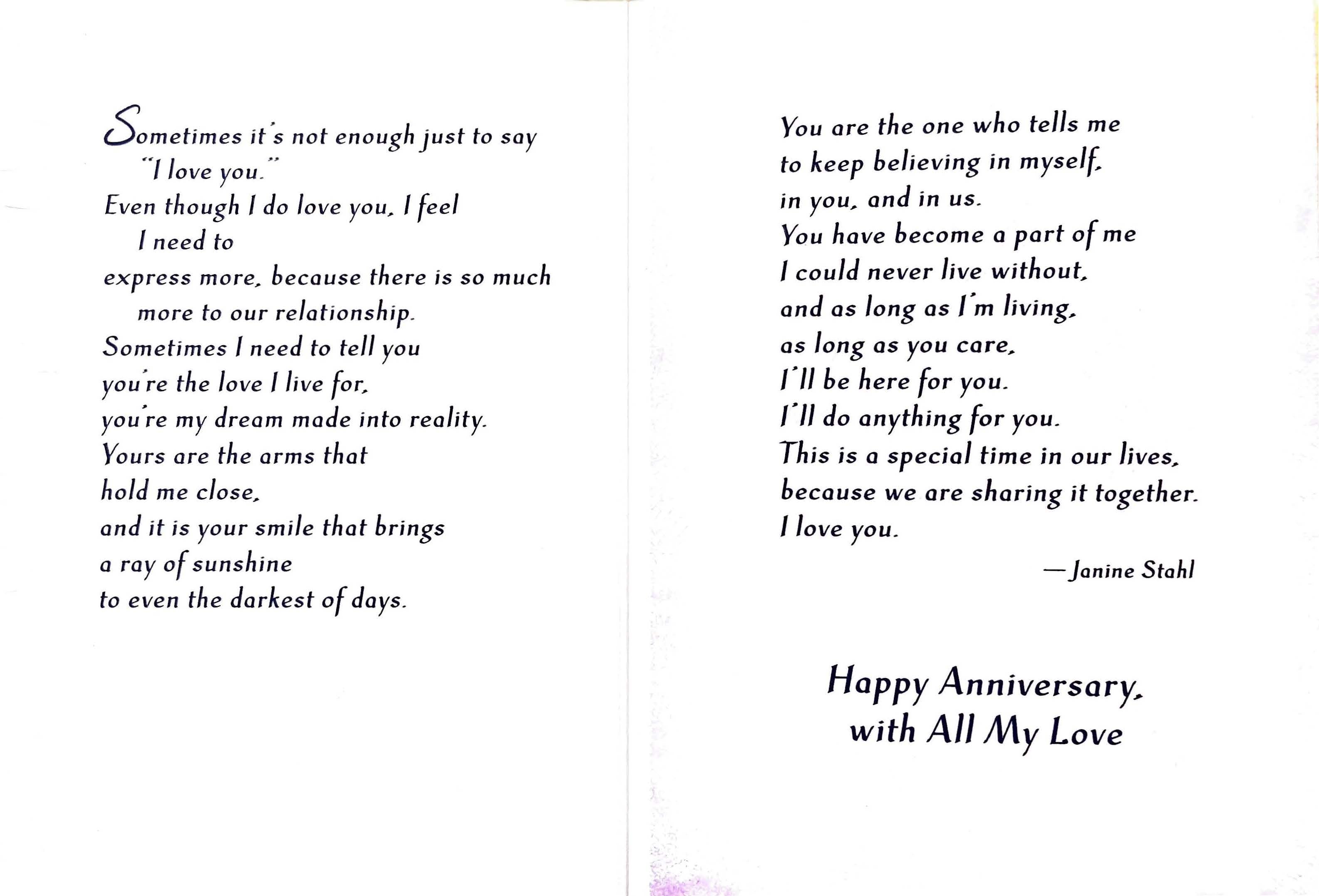 On Our Anniversary I Want To Card - Blue Mountain Arts