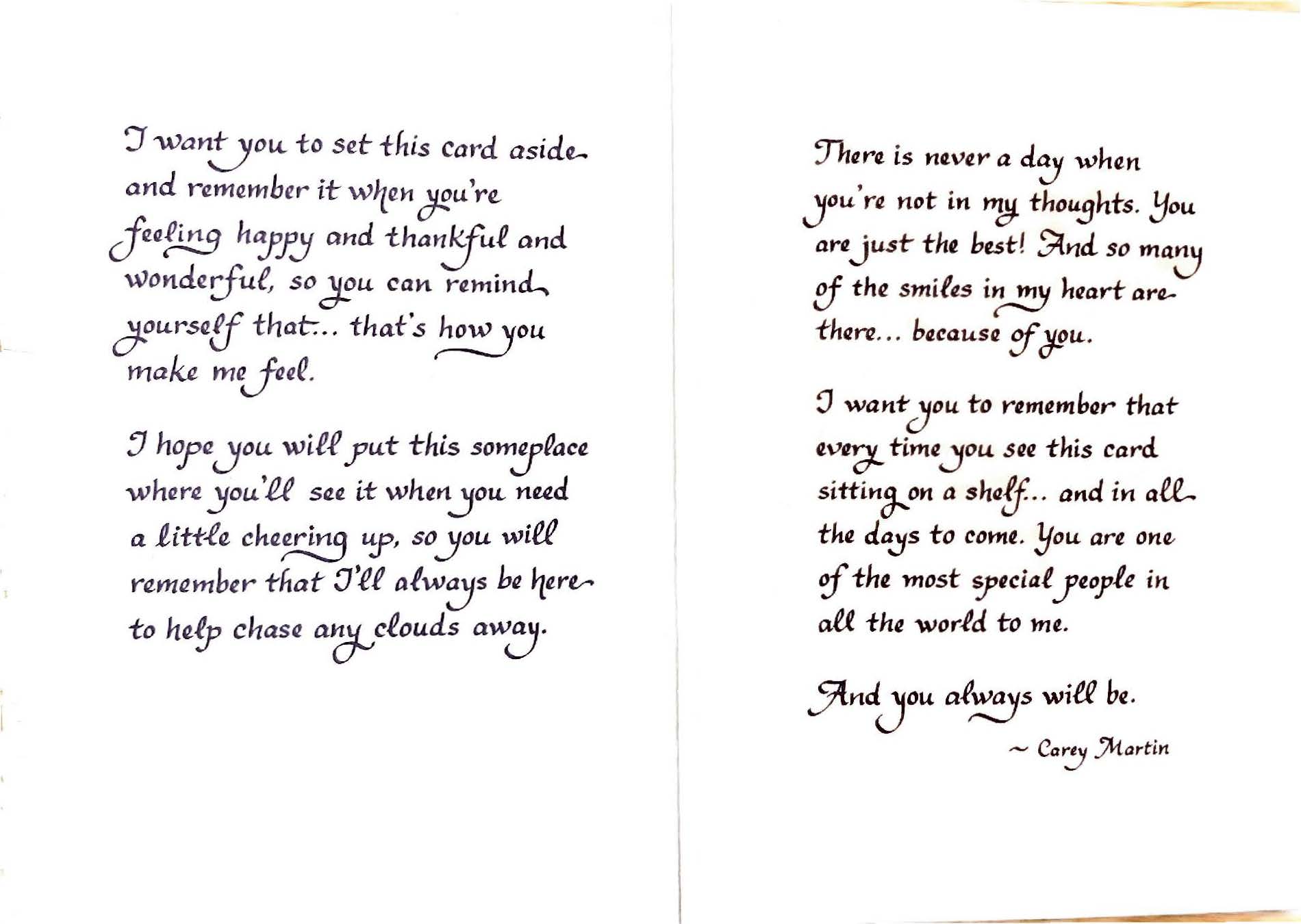 Just A Little Note For You Card - Thinking of You - Blue Mountain Arts