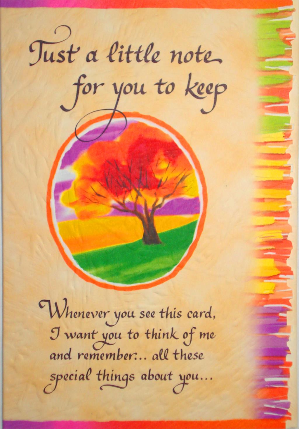 Just A Little Note For You Card - Thinking of You - Blue Mountain Arts