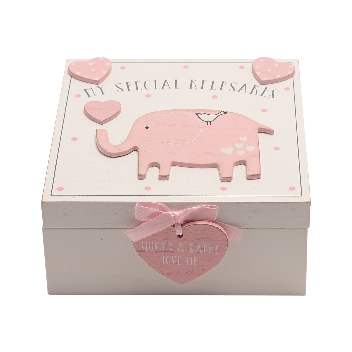 'Petit Cheri' My Special Keepsake Box 16cm x 16cm - Pink