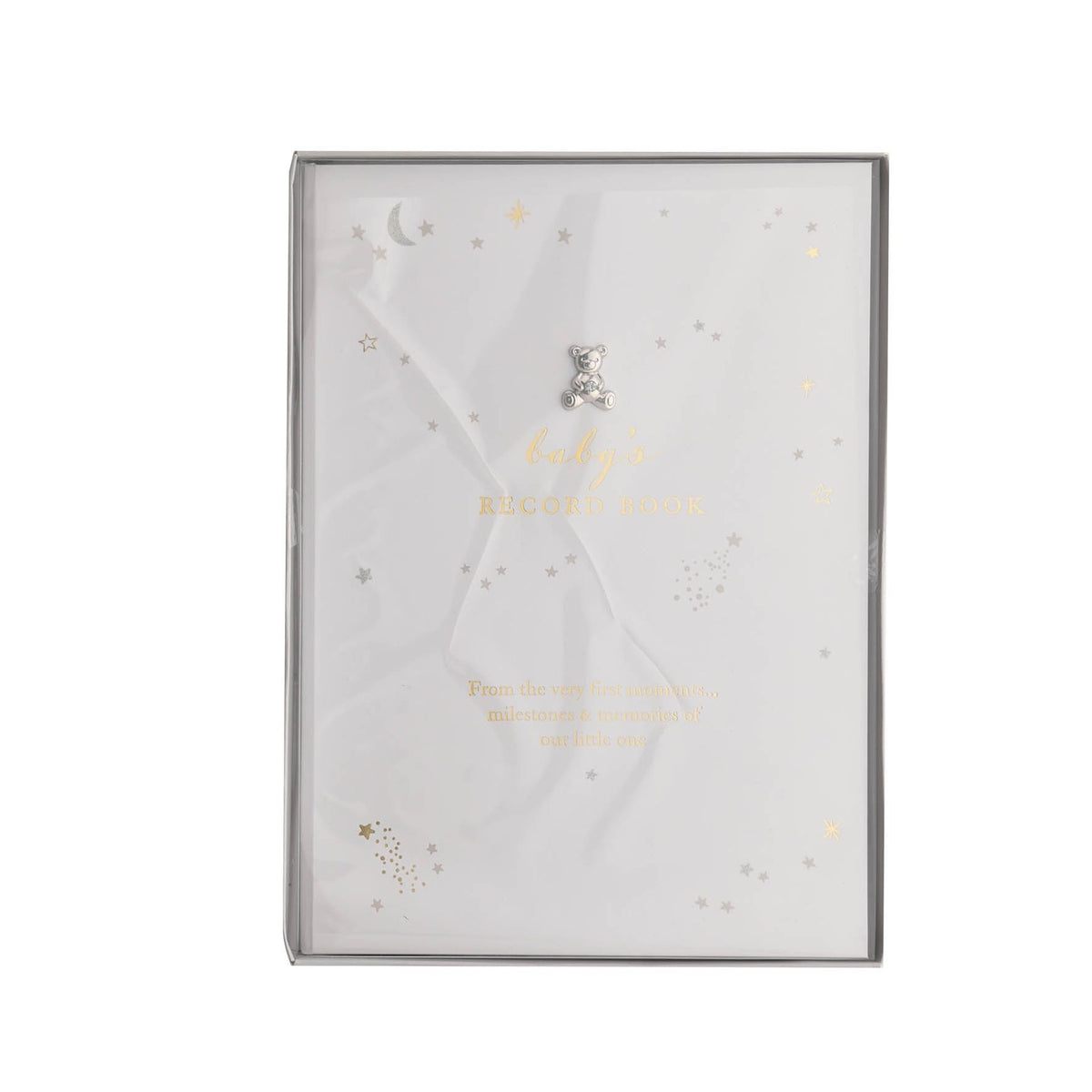 White Bambino Little Star Baby Record Book A4