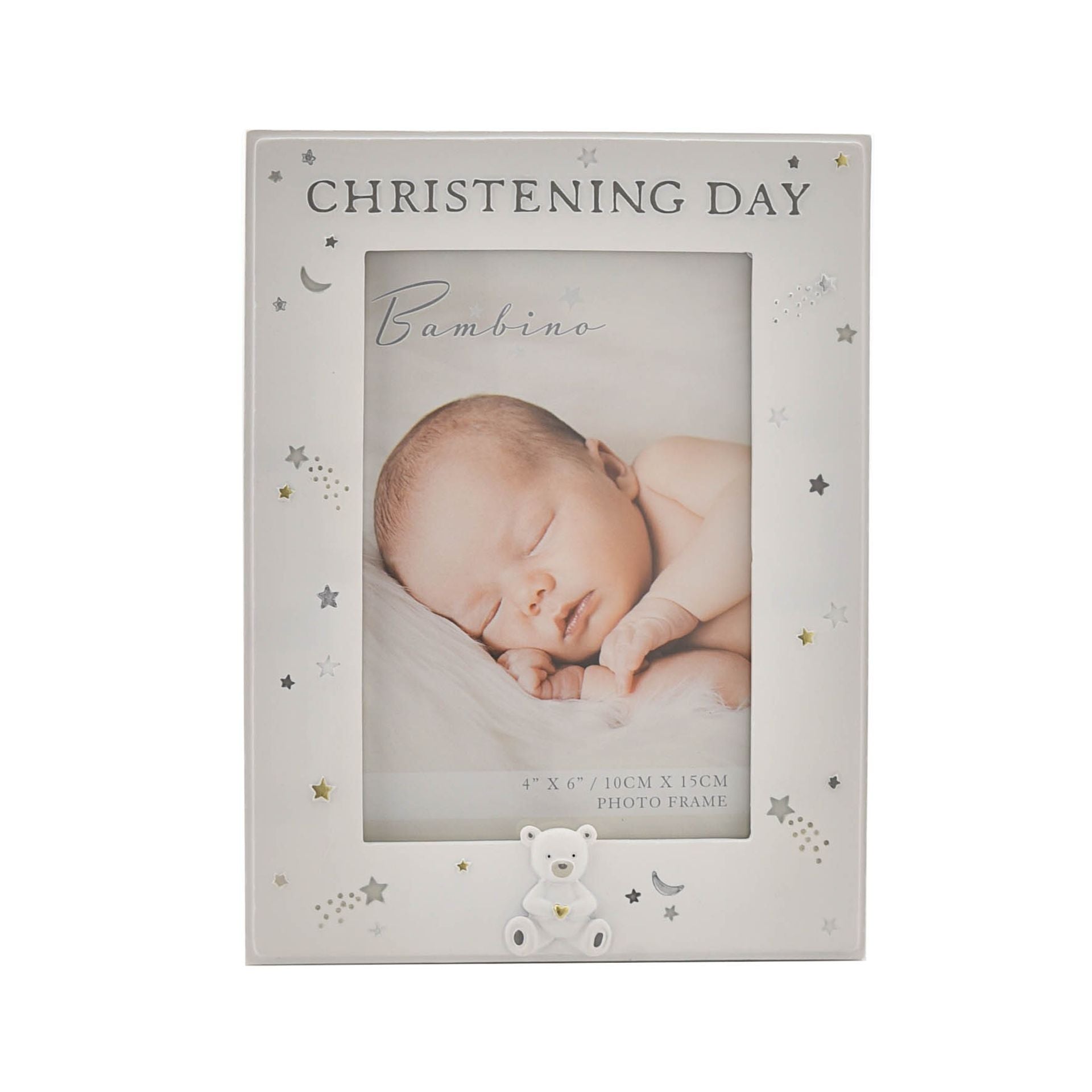 Bambino Resin Christening Day Photo Frame 4" x 6"