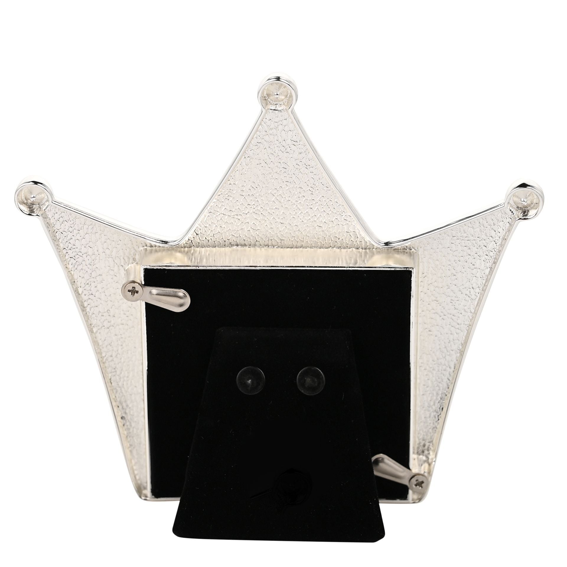 Hello Baby Silverplated Crown Frame - Blue