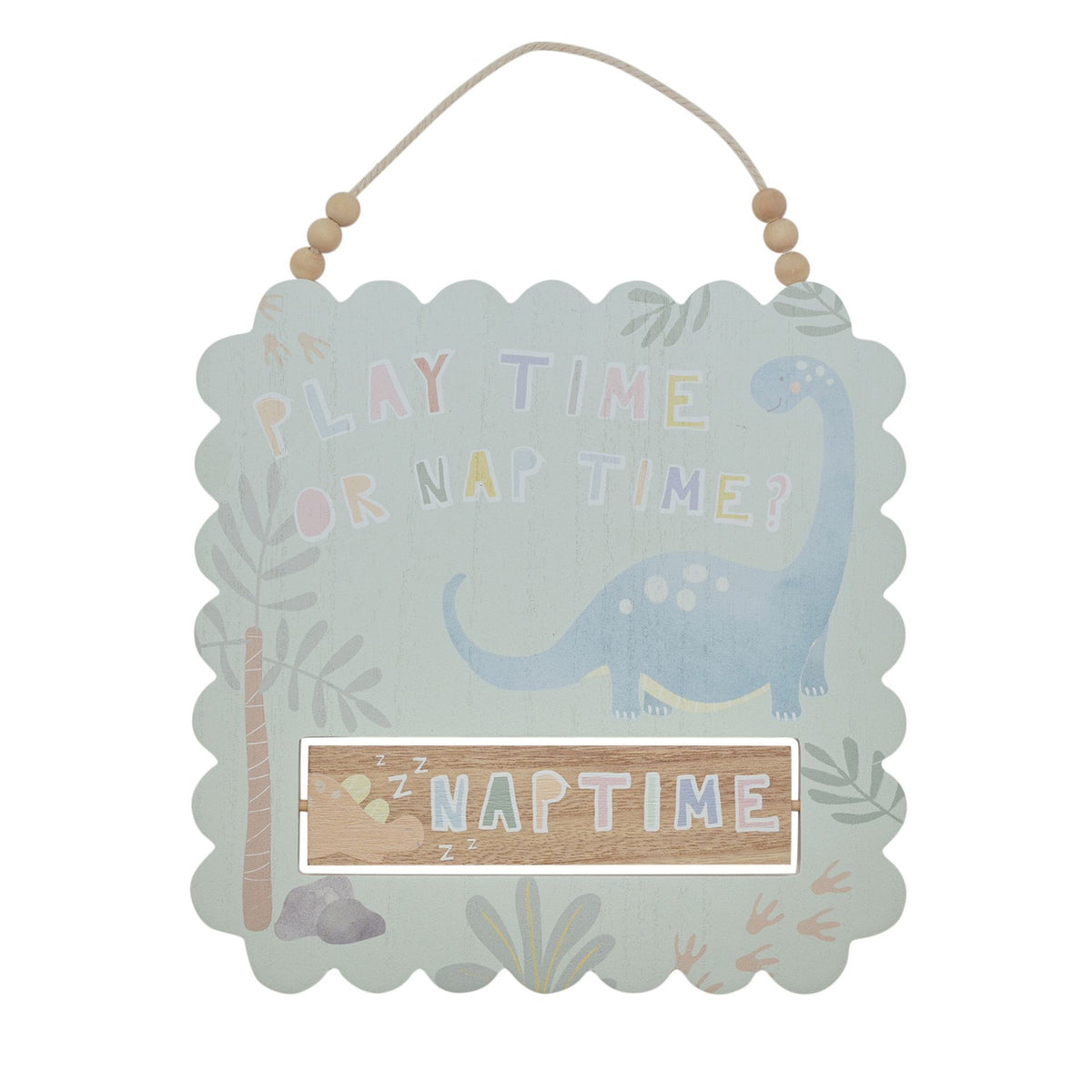 Petit Cheri Dinosaur Plaque - "Playtime Or Naptime"