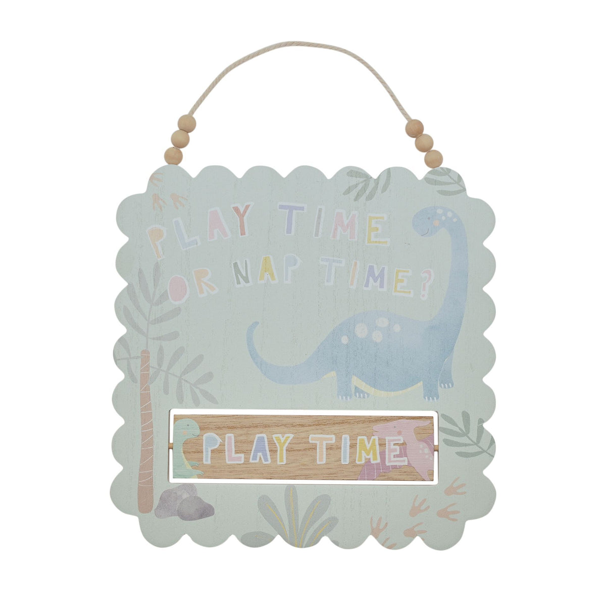 Petit Cheri Dinosaur Plaque - "Playtime Or Naptime"