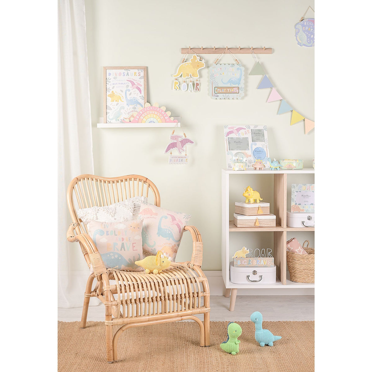 Petit Cheri Dinosaur Plaque - "Playtime Or Naptime"