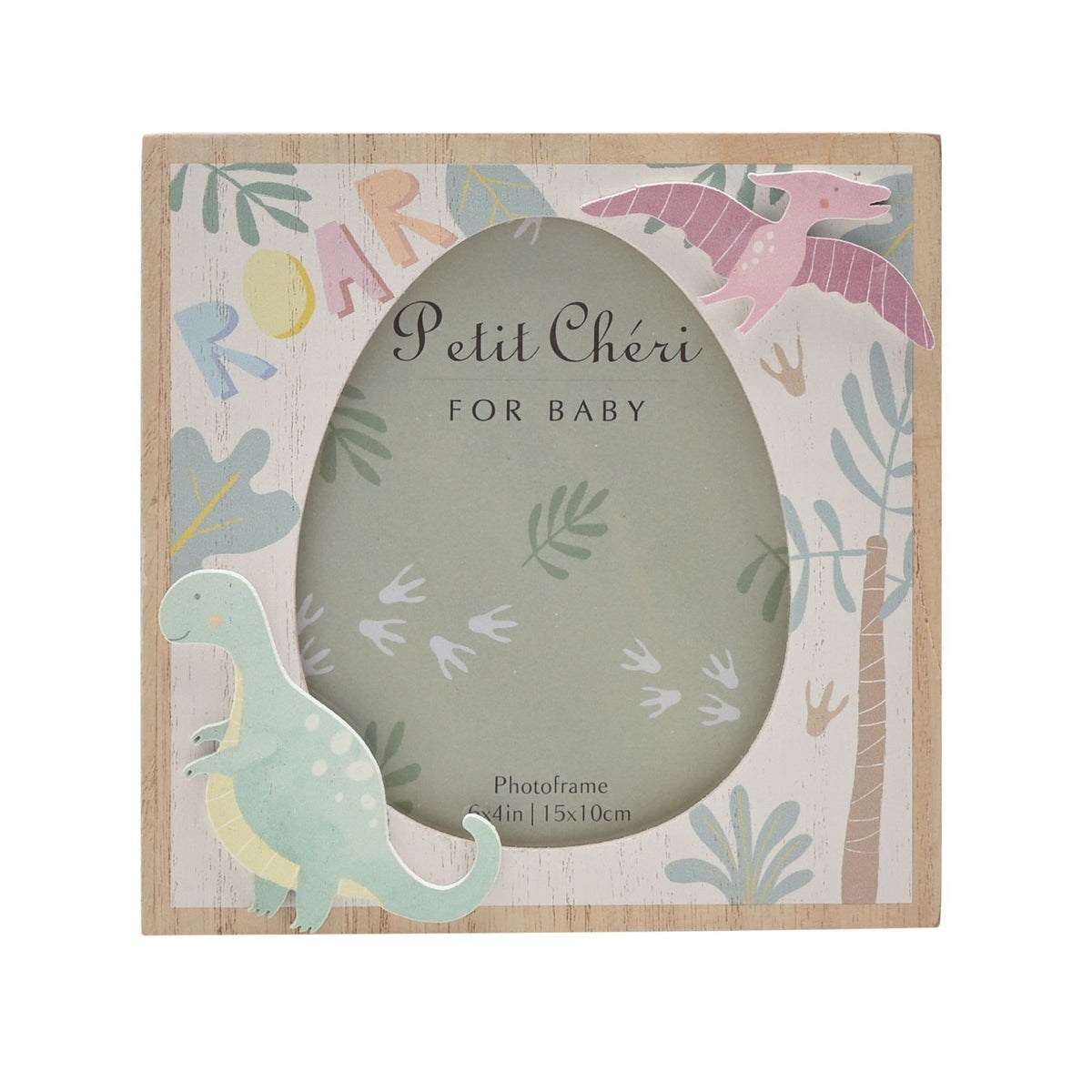 Petit Cheri Dinosaur Frame 4" x 6" -Egg