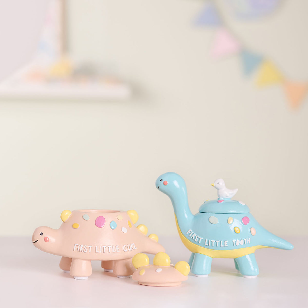 Petit Cheri Dinosaur First Tooth and Curl Set
