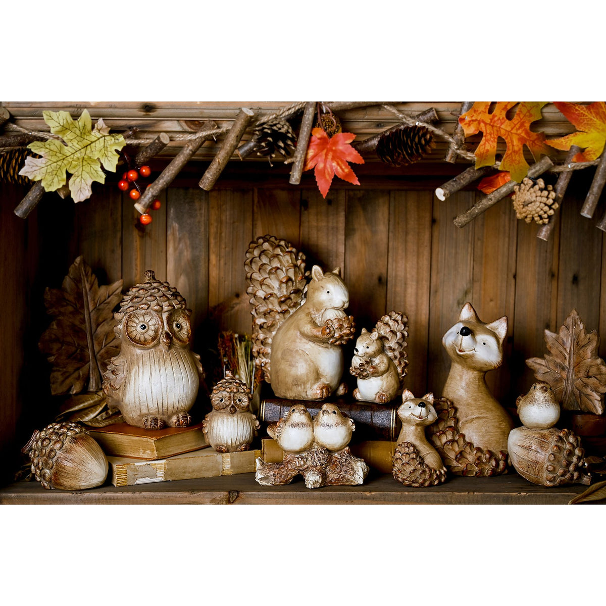 Country Living Wood Effect Resin Leaf - Small