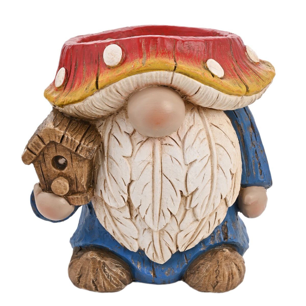 Country Living Gnome Planter With Birdhouse