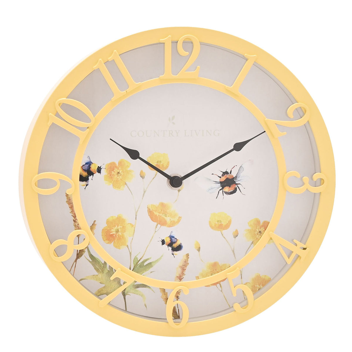 Country Living Outdoor Clock 25cms - Yellow Floral