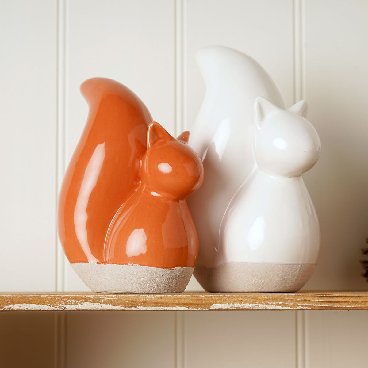 Country Living White Ceramic Squirrel - 23cm