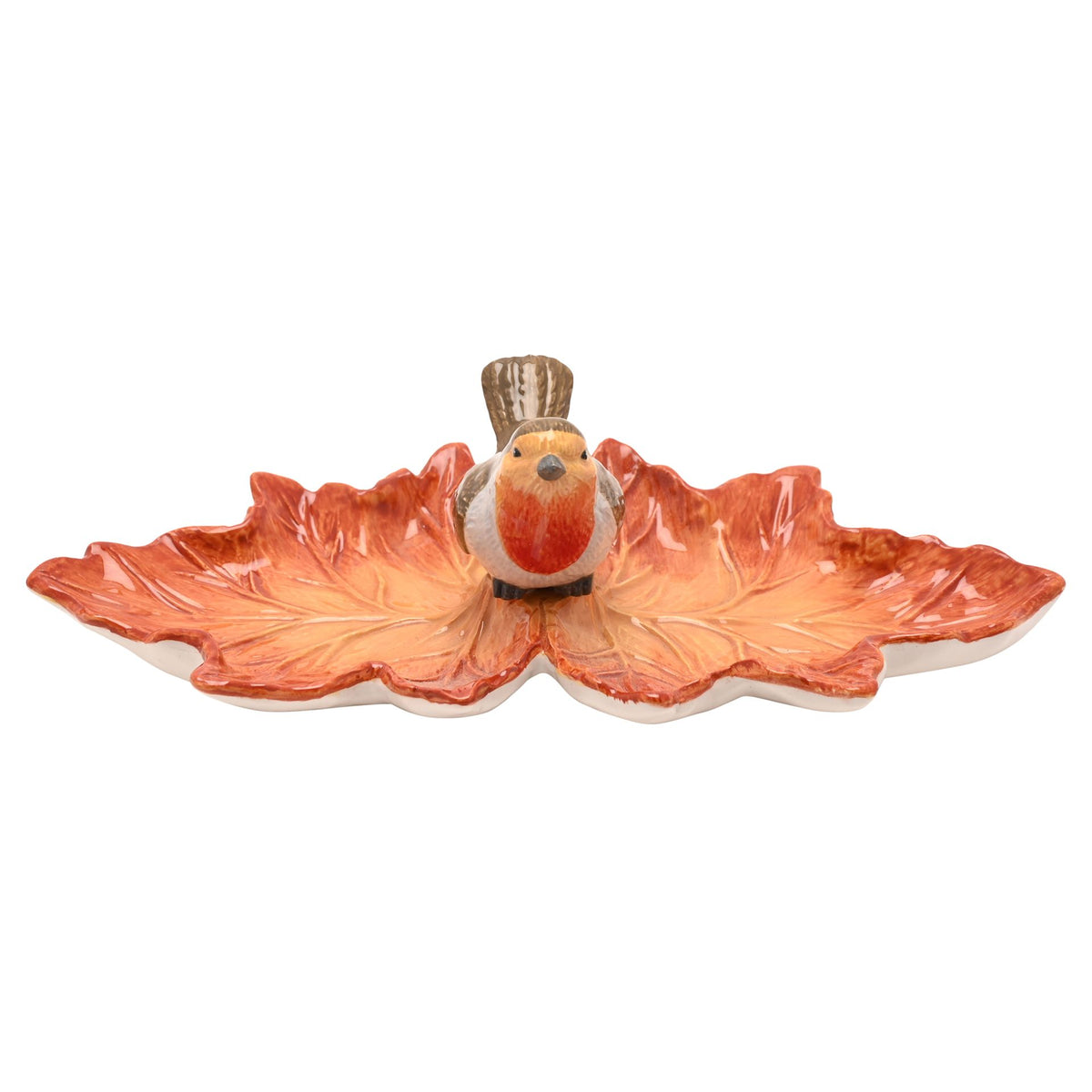 Country Living Robin On A Leaf Trinket Dish