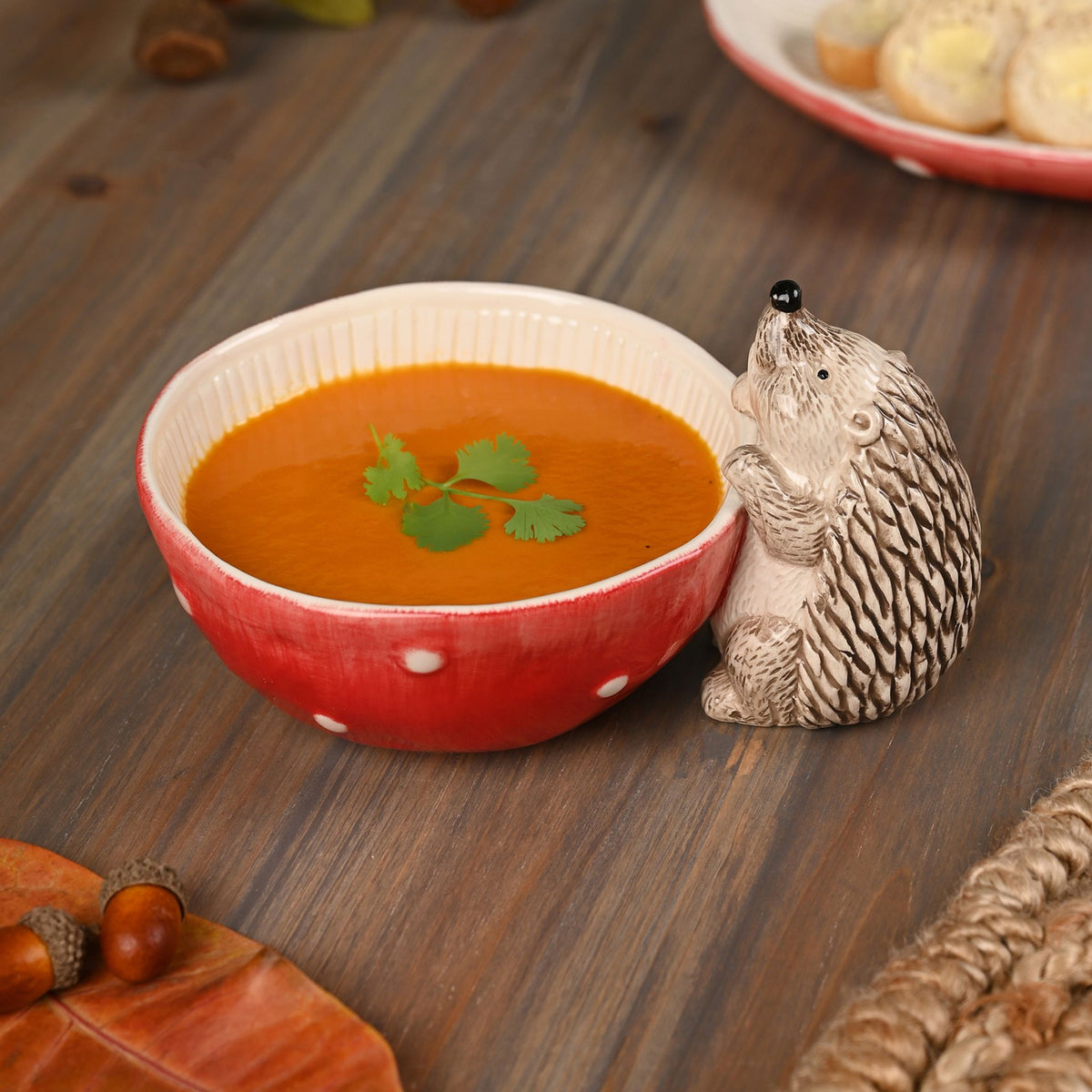 Country Living Toadstool & Hedgehog Serving Bowl