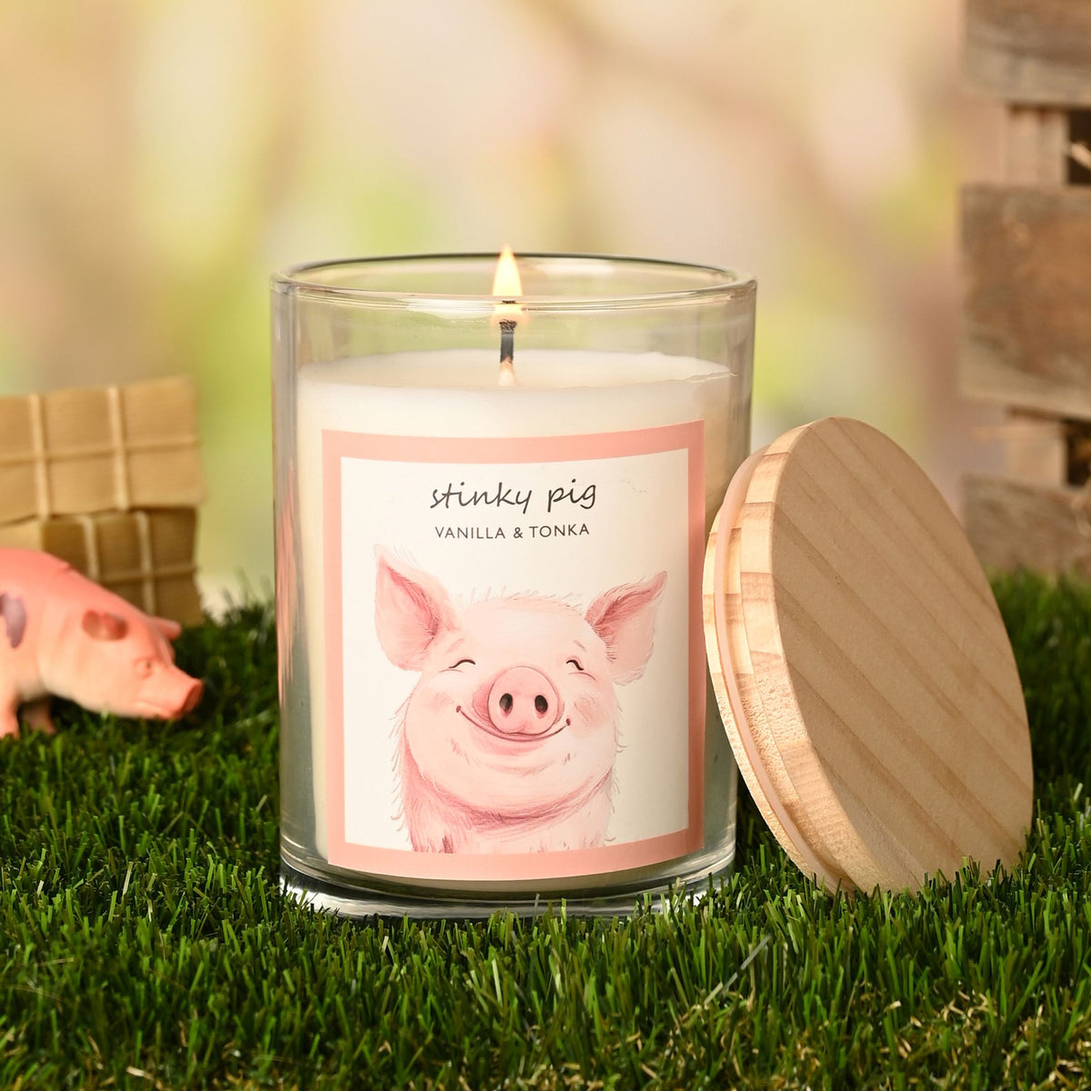The Funny Farm Candle 250g - "Stinky Pig"