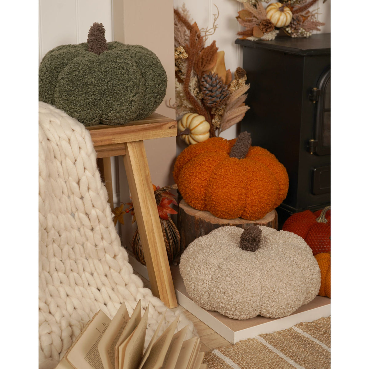 Country Living Pumpkin Cushion - Neutral