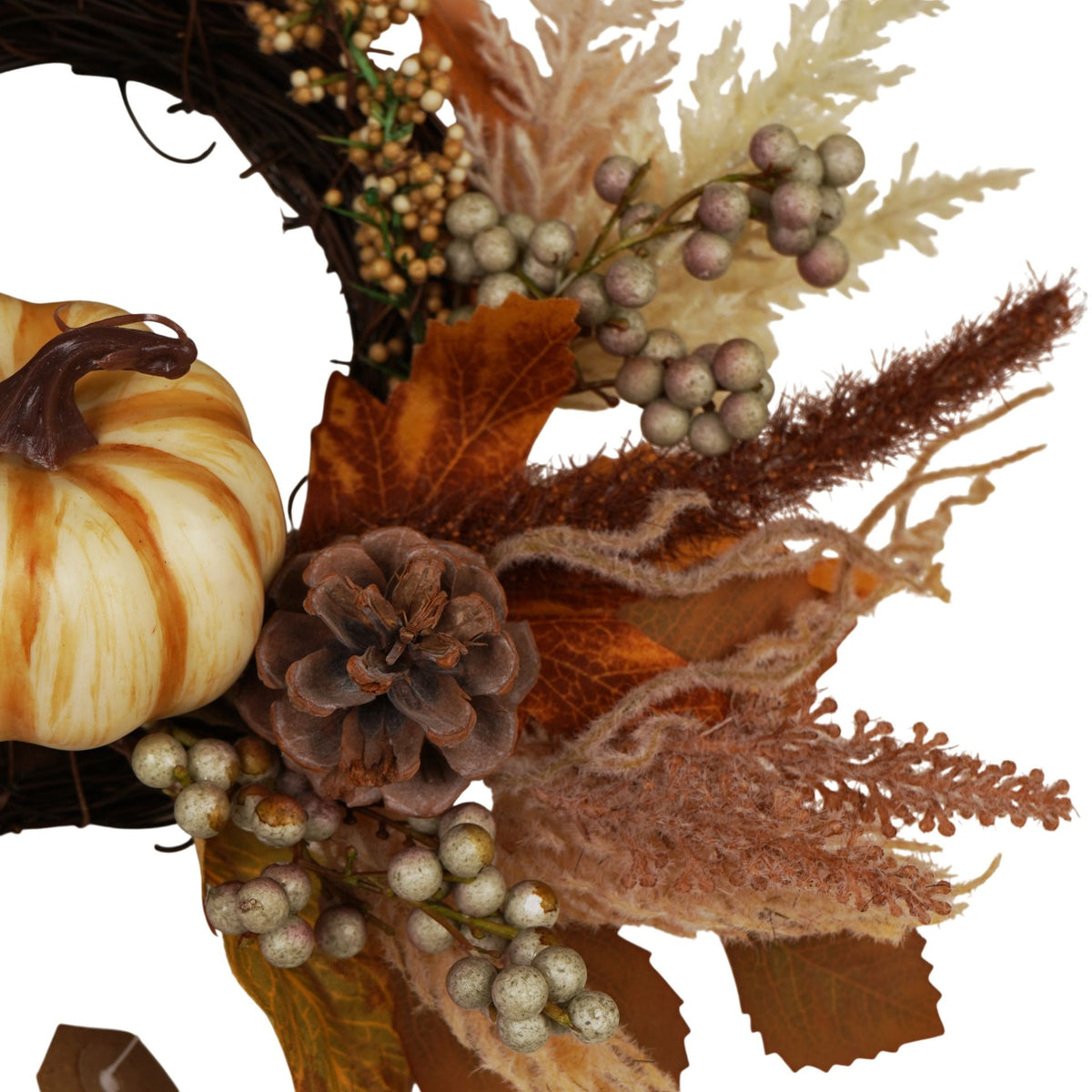 Country Living Neutral Pumpkin Mini Wreath