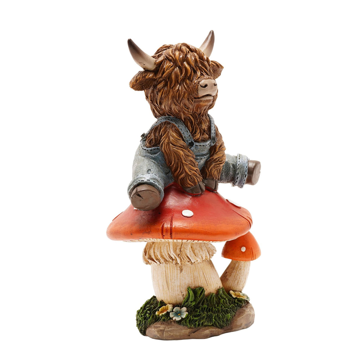 Country Living Highland Cow On A Mushroom