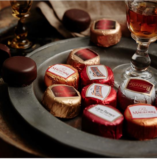Duc d'O Wooden Crate of Assorted Liqueur Filled Chocolate With Sugar Crust - 8x250g